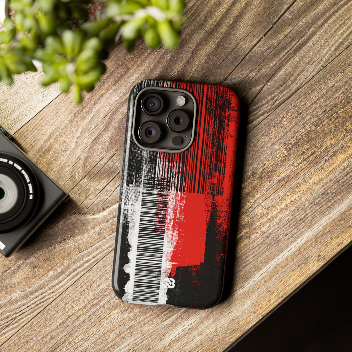 Distorted Barcode · Tough Phone Case for iPhone · Black