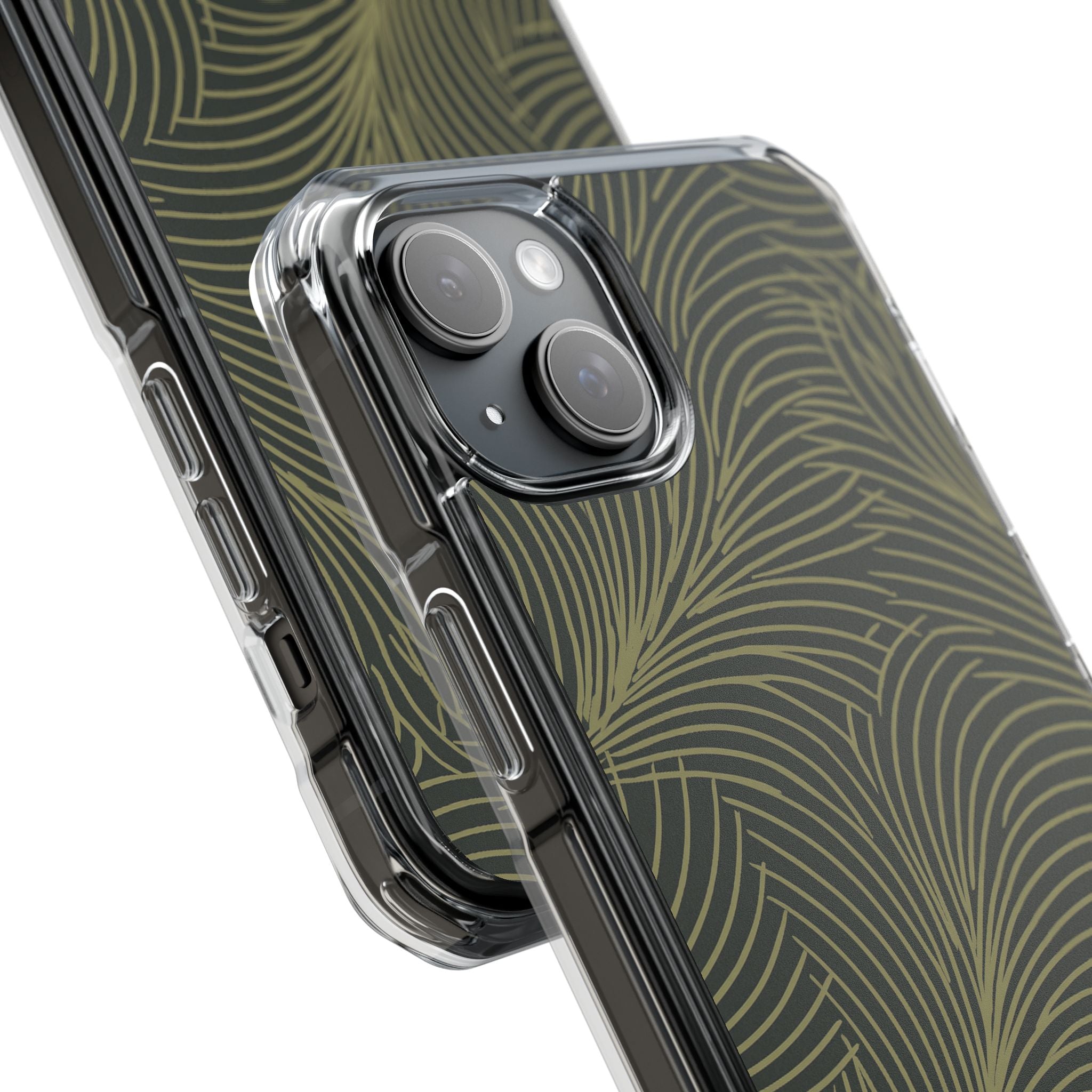 Green Impact MagSafe Phone Case for iPhone - Dark Olive Plume