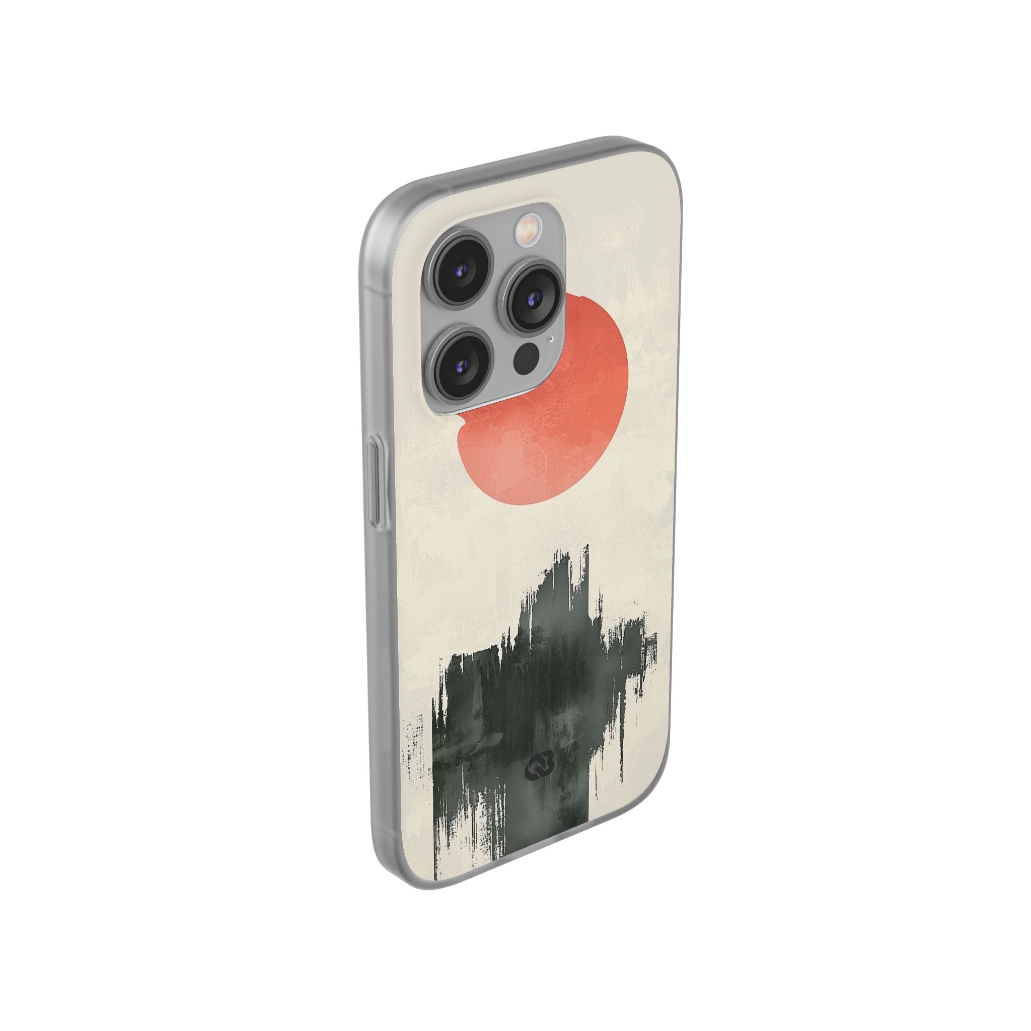 Crimson Sun Strokes · Soft Phone Case for iPhone