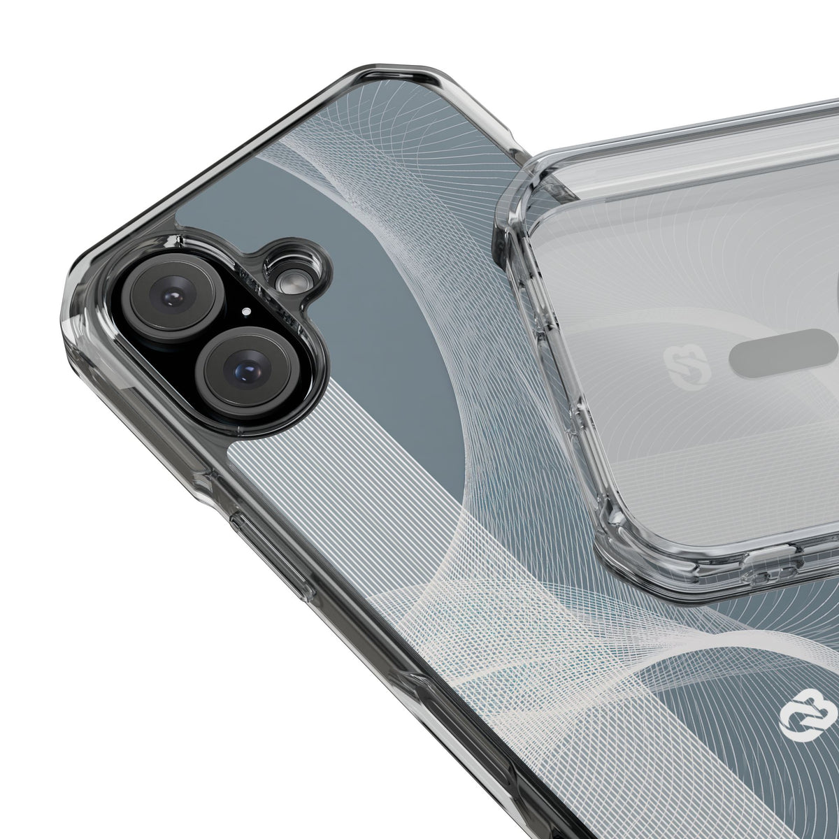Grey Impact MagSafe Phone Case for iPhone - Slate Mesh Horizon
