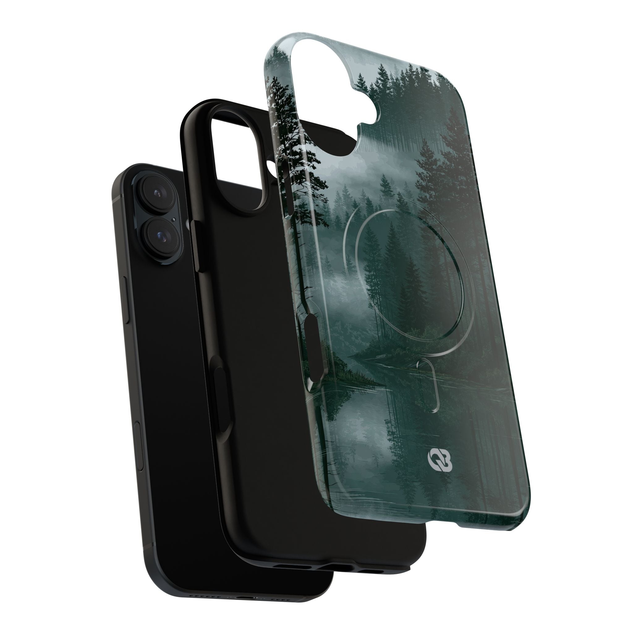 Green Tough 2.0 Magsafe Phone Case for iPhone - Misty Evergreen Mirror
