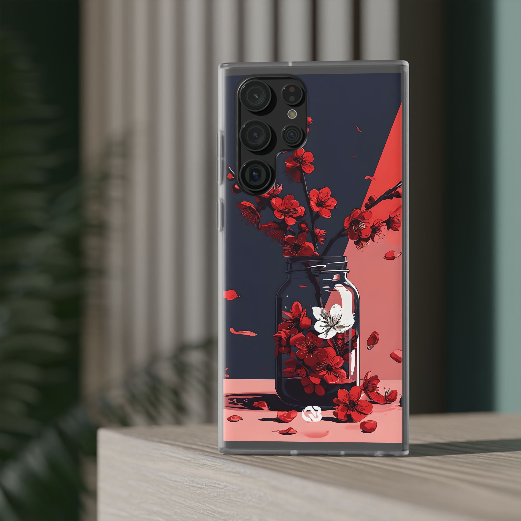 Crimson Blossom Jar · Custodia Soft per Samsung