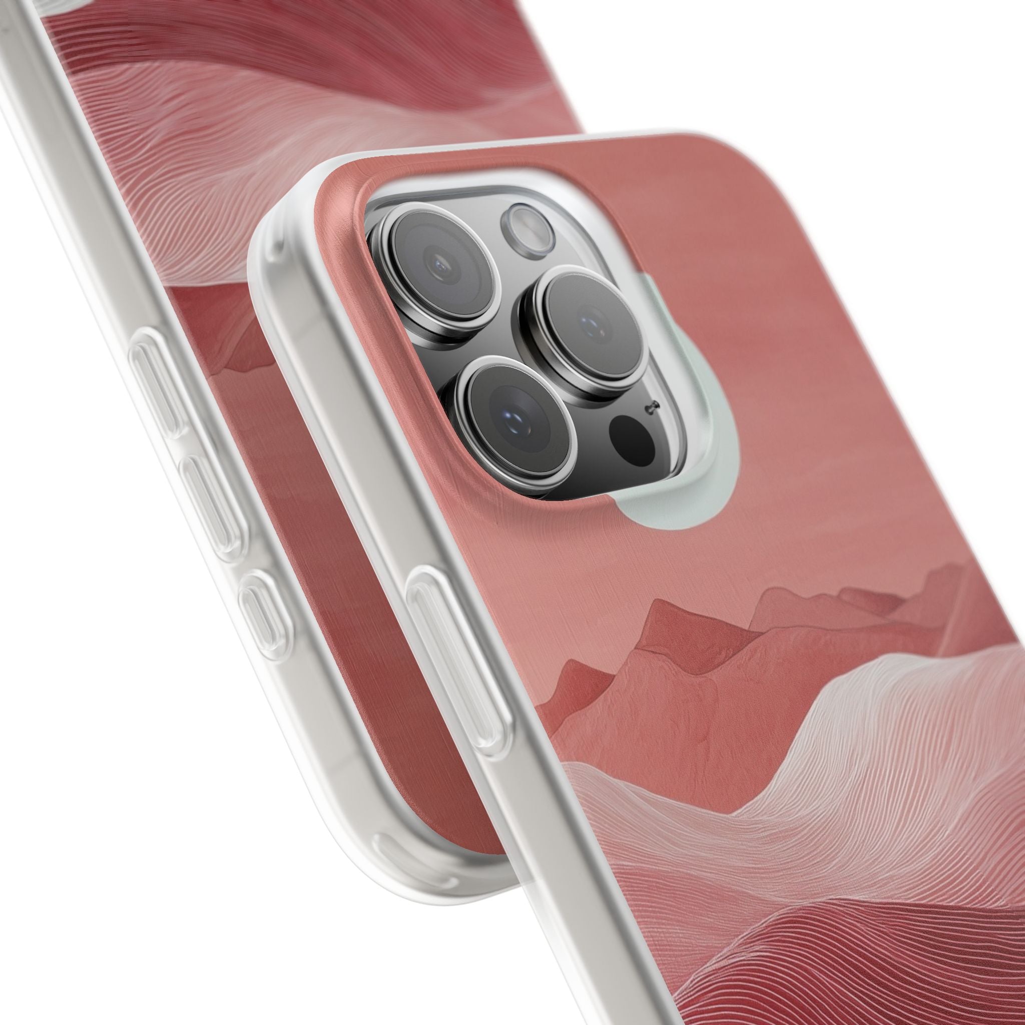 Crimson Dune Horizon · Soft Telefoncover for iPhone