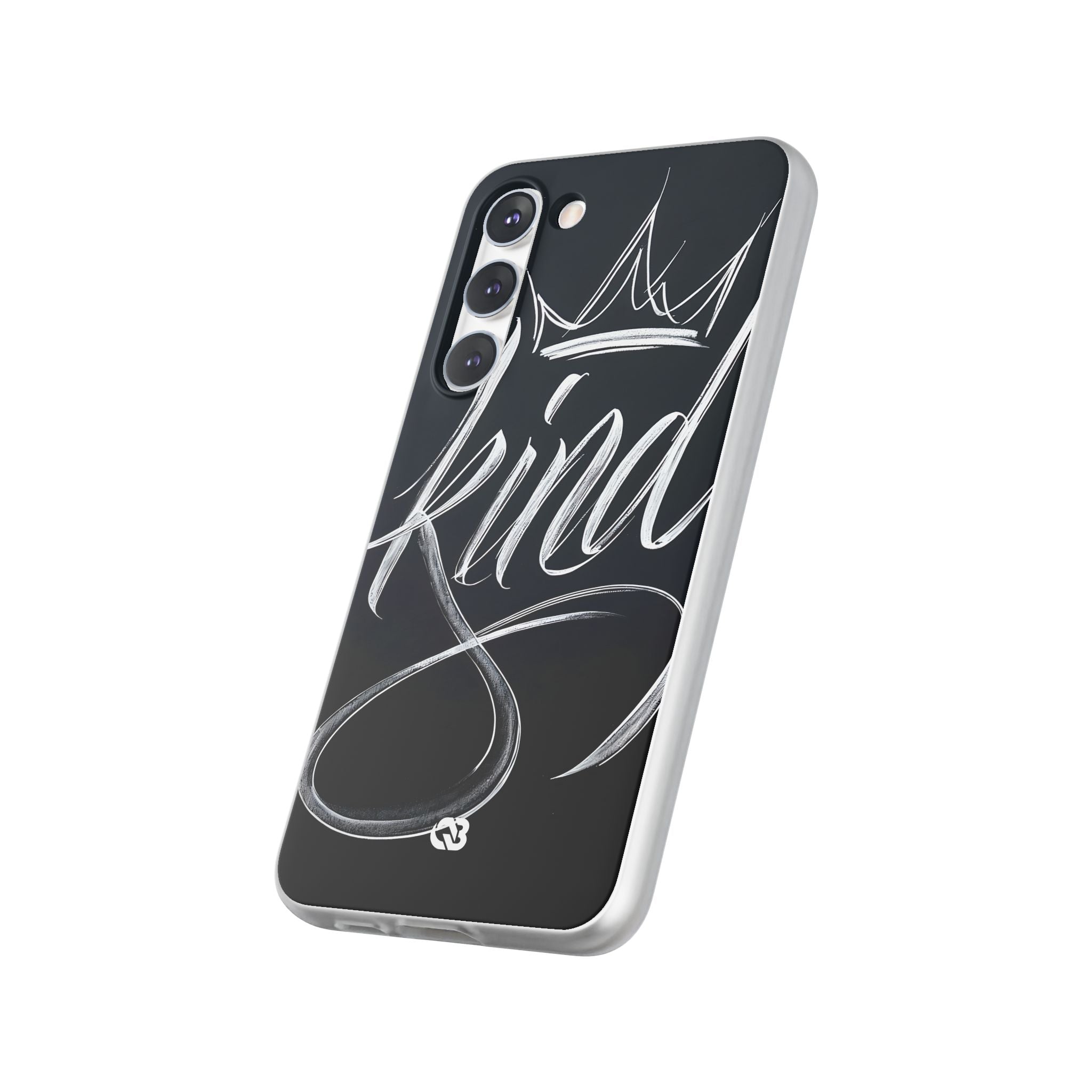 Noir Crown Script · Soft Custodia per Samsung