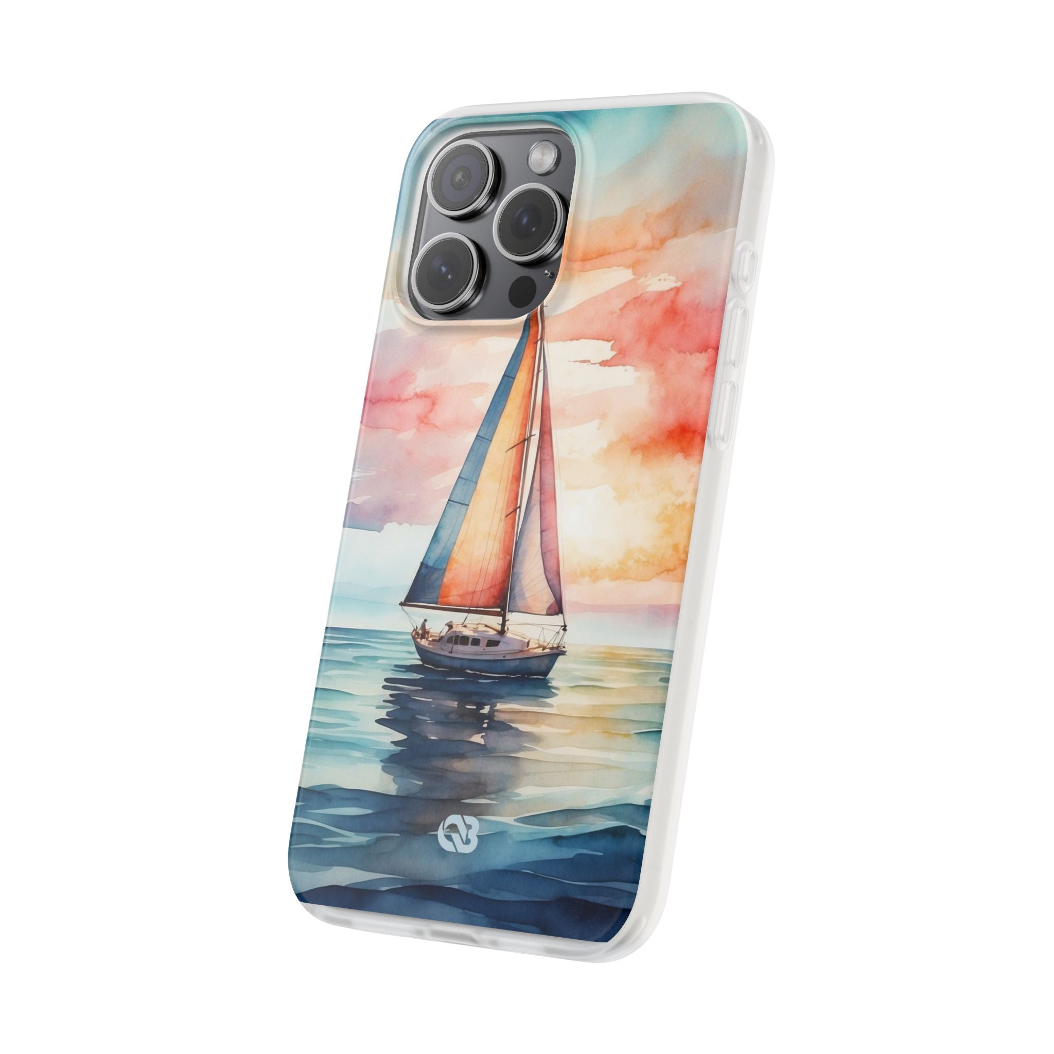 Crimson Horizon Sail · Soft Hoesje voor iPhone