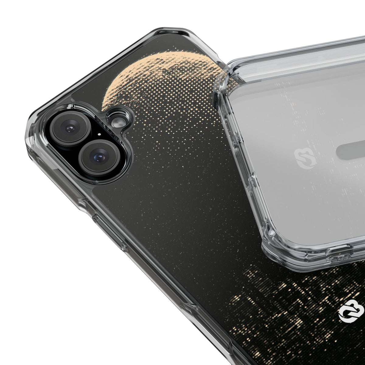 Lunar Metropolis Nocturne · Clear Impact Magnetic Phone Case for iPhone · Black