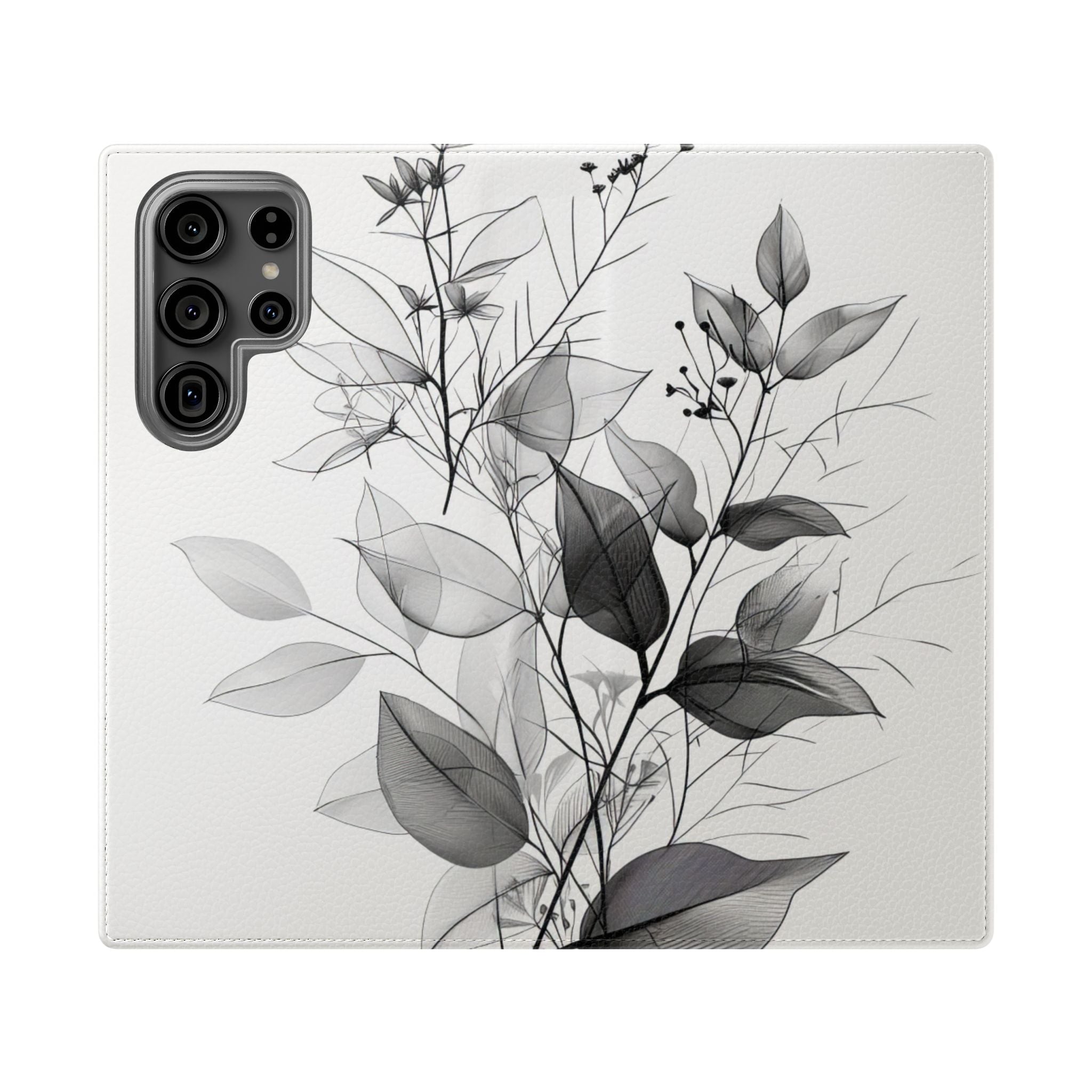 Silver Leaves - Samsung S23 Ultra Case - Wallet