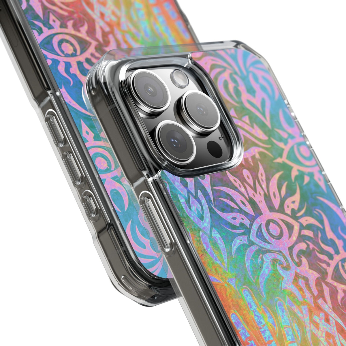 Chromatic Mystic Sigil · Clear Impact Magnetic Phone Case for iPhone · Blue