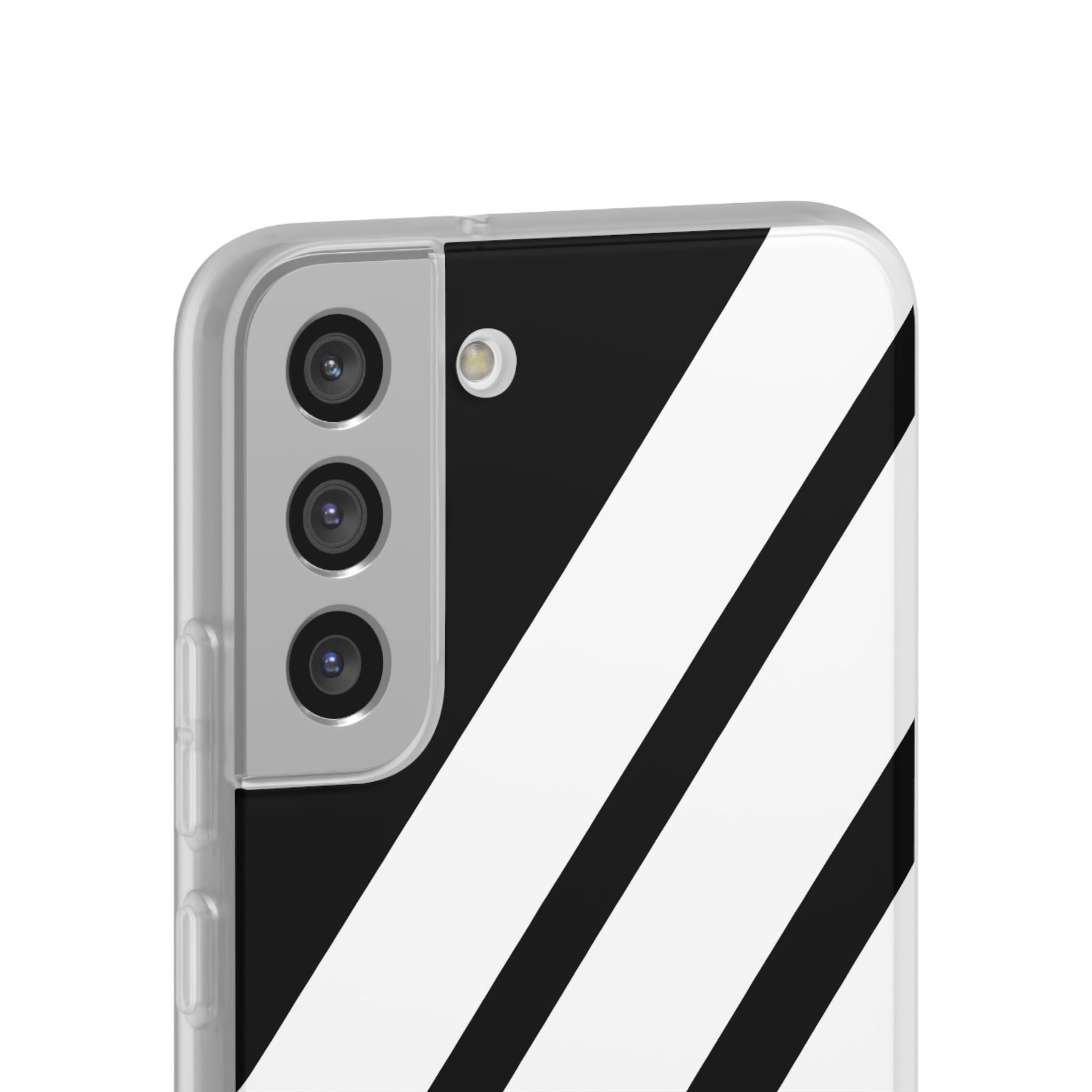 Obsidian White Bars · Soft Phone Case for Samsung