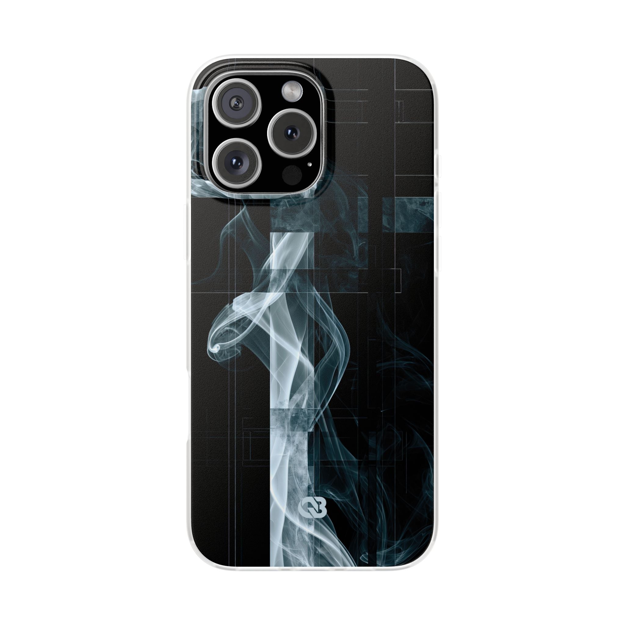 Black Lite Phone Case for iPhone - Arctic Vapor Grid