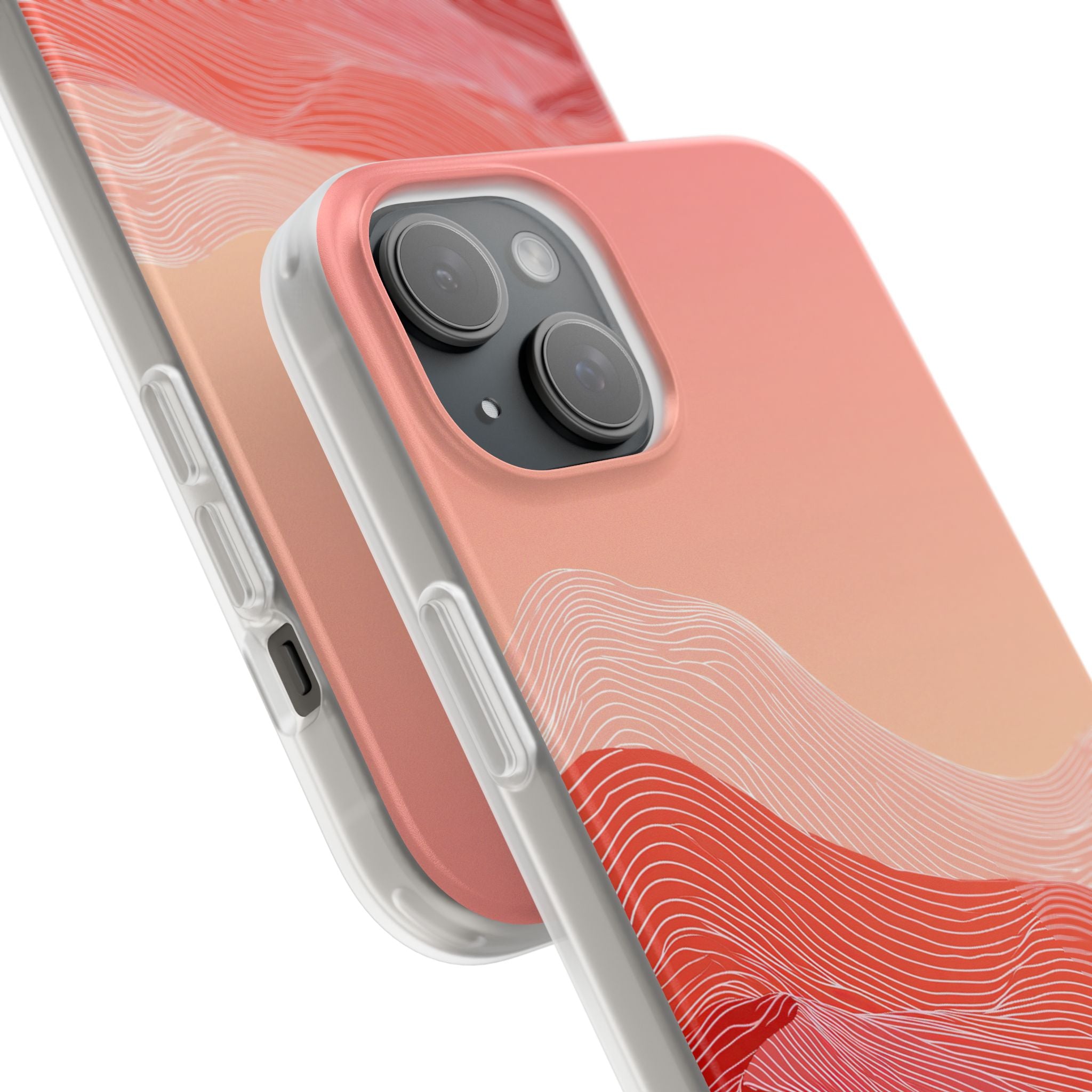 Red Lite Phone Case for iPhone - Crimson Ridge Contour