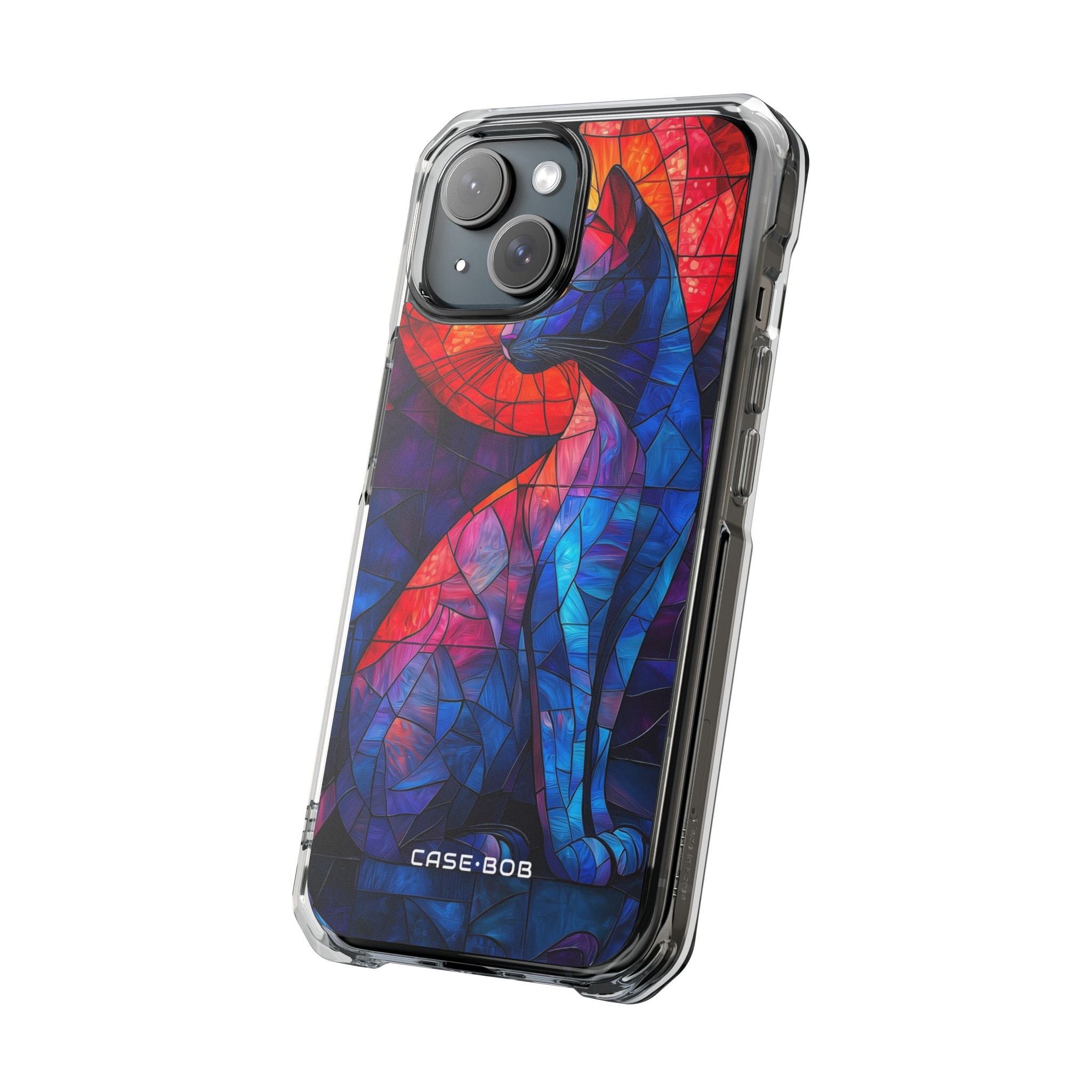 Stained-Glass Cat iPhone 15 Case - Impact