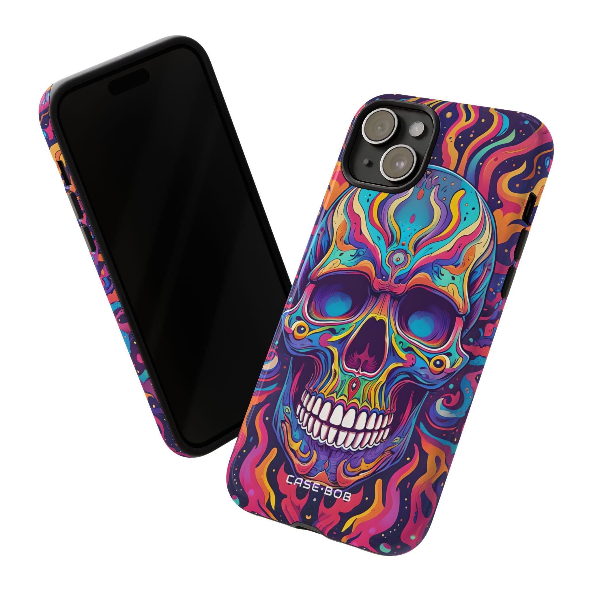 Flaming Skull iPhone 15 Plus Case - Tough