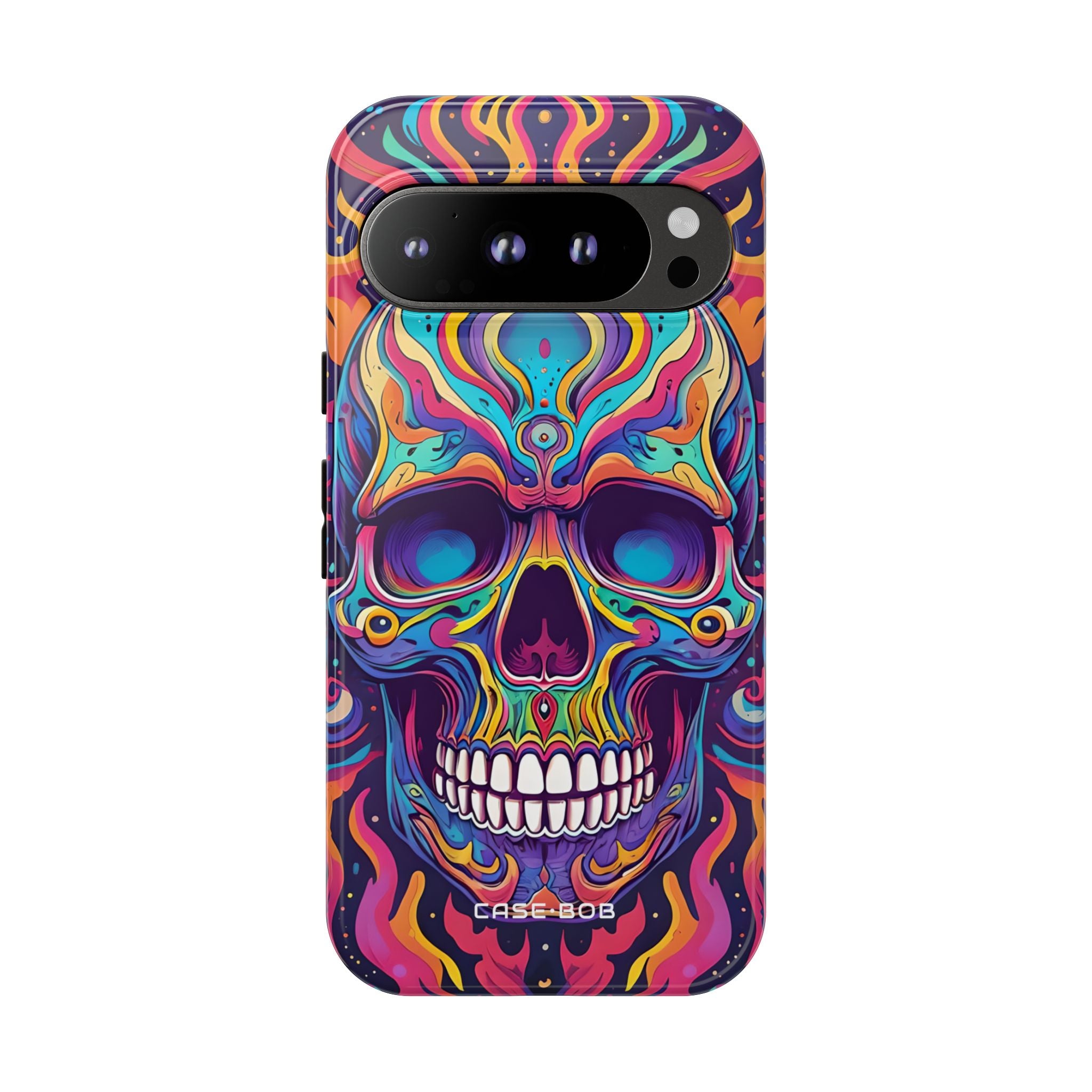 Flammender Totenkopf Google Pixel 9 Pro Case - Tough