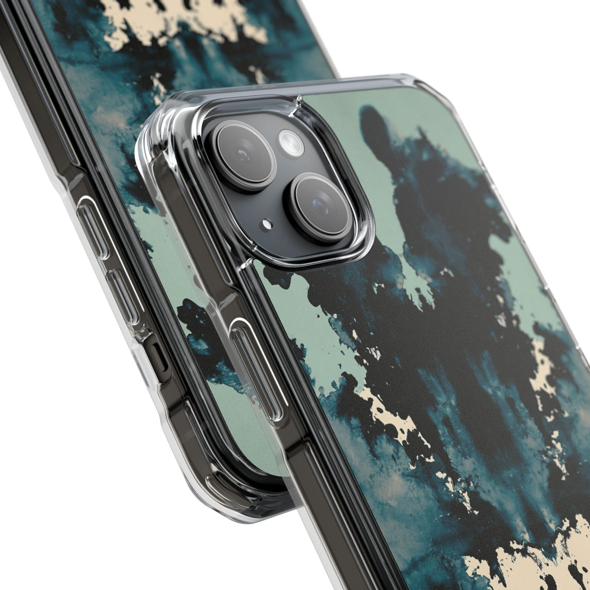 Rorschach Ink Void · Clear Impact Magnetic Phone Case for iPhone · Black