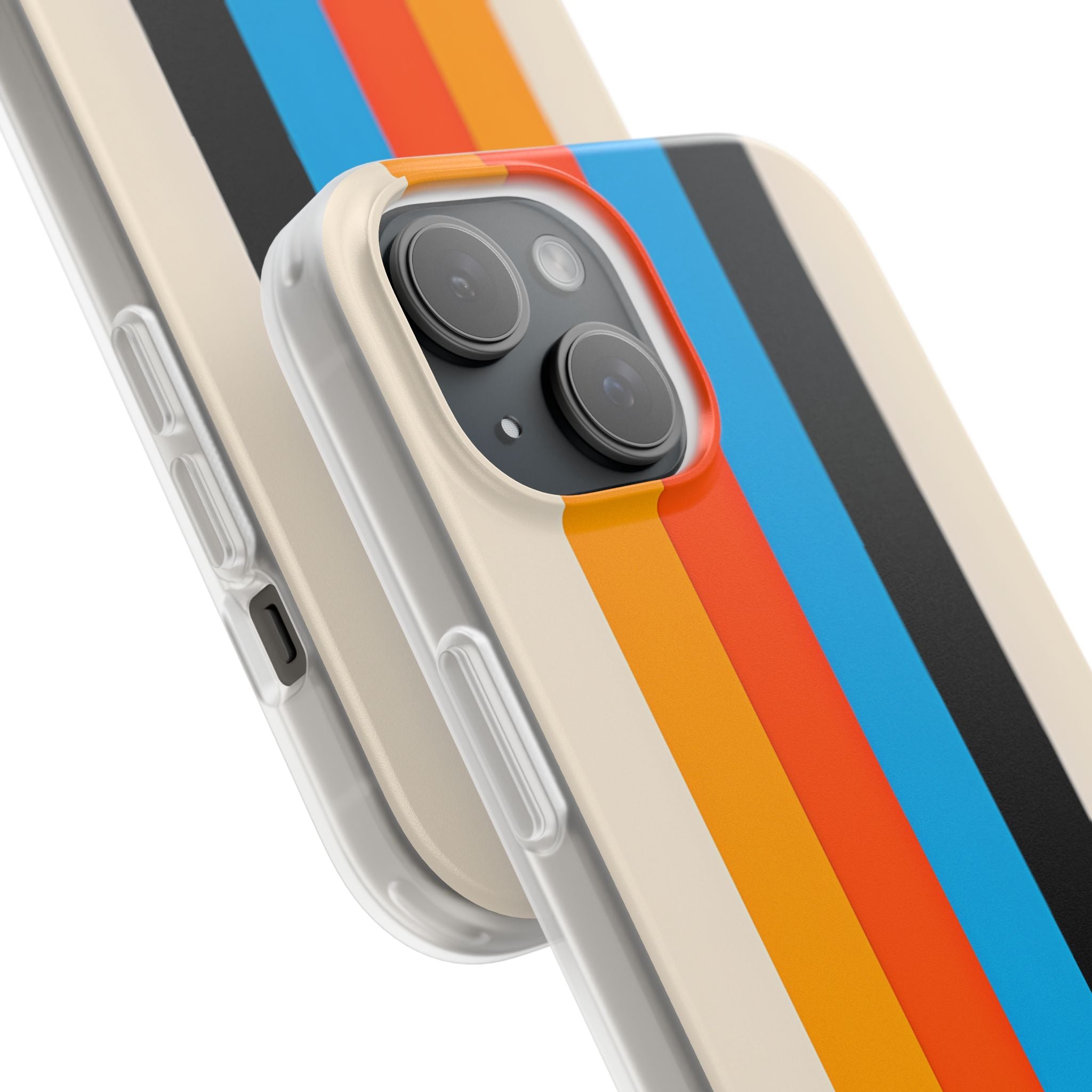 Retro Racing Stripes · Soft Phone Case for iPhone