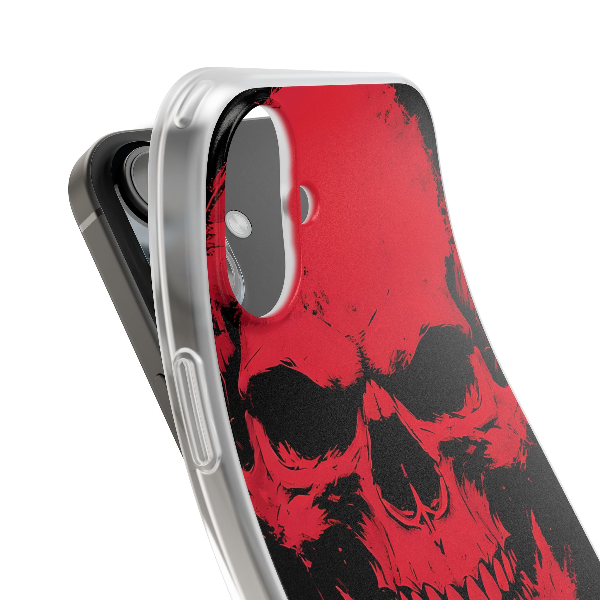 Crimson Street Skull · Soft Custodia per iPhone