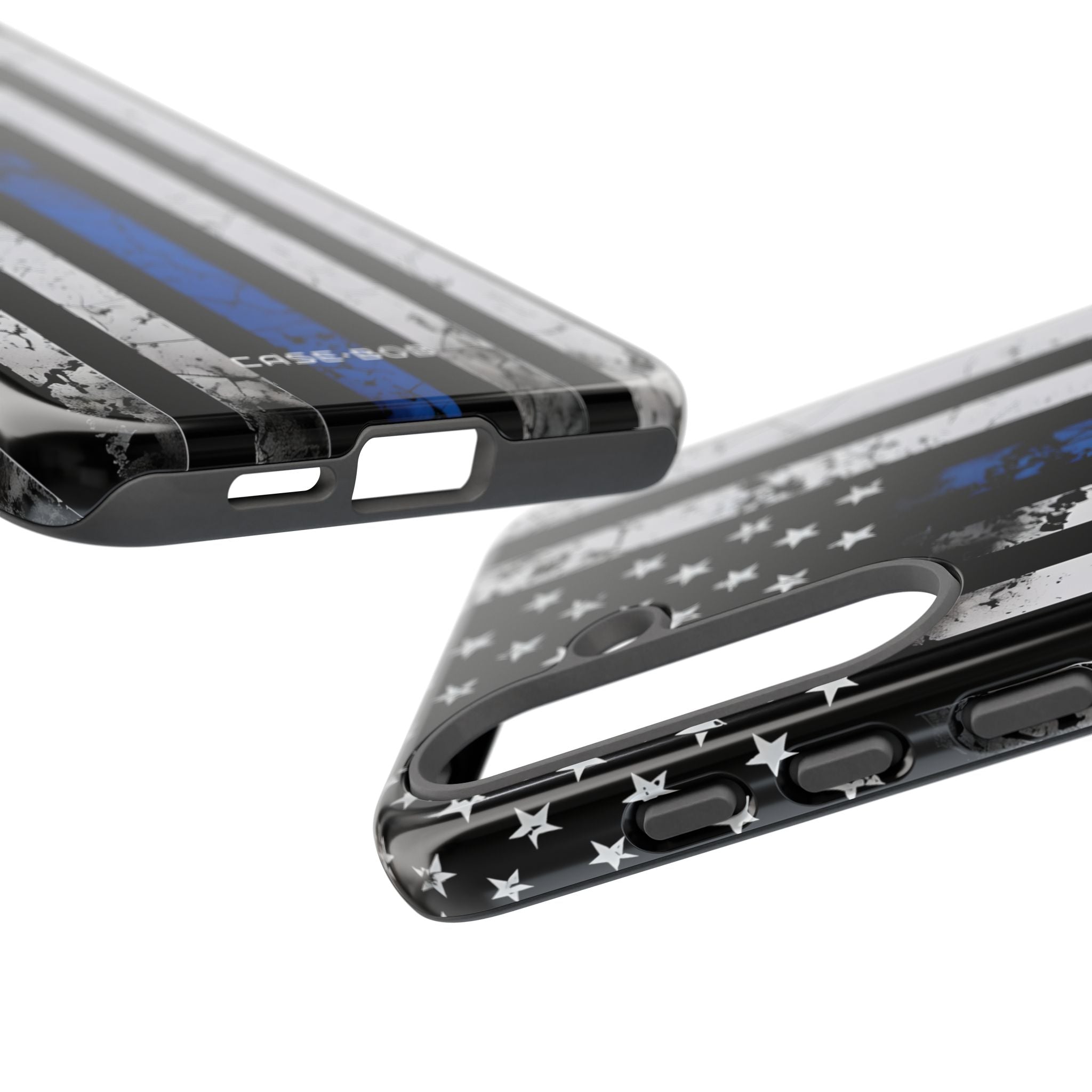 Blau gestreifte Flagge Samsung S25 Plus Case - Tough