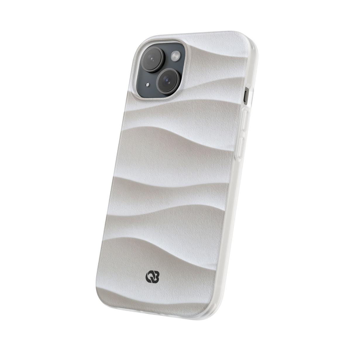 White Lite Phone Case for iPhone - Arctic Flow Ridges