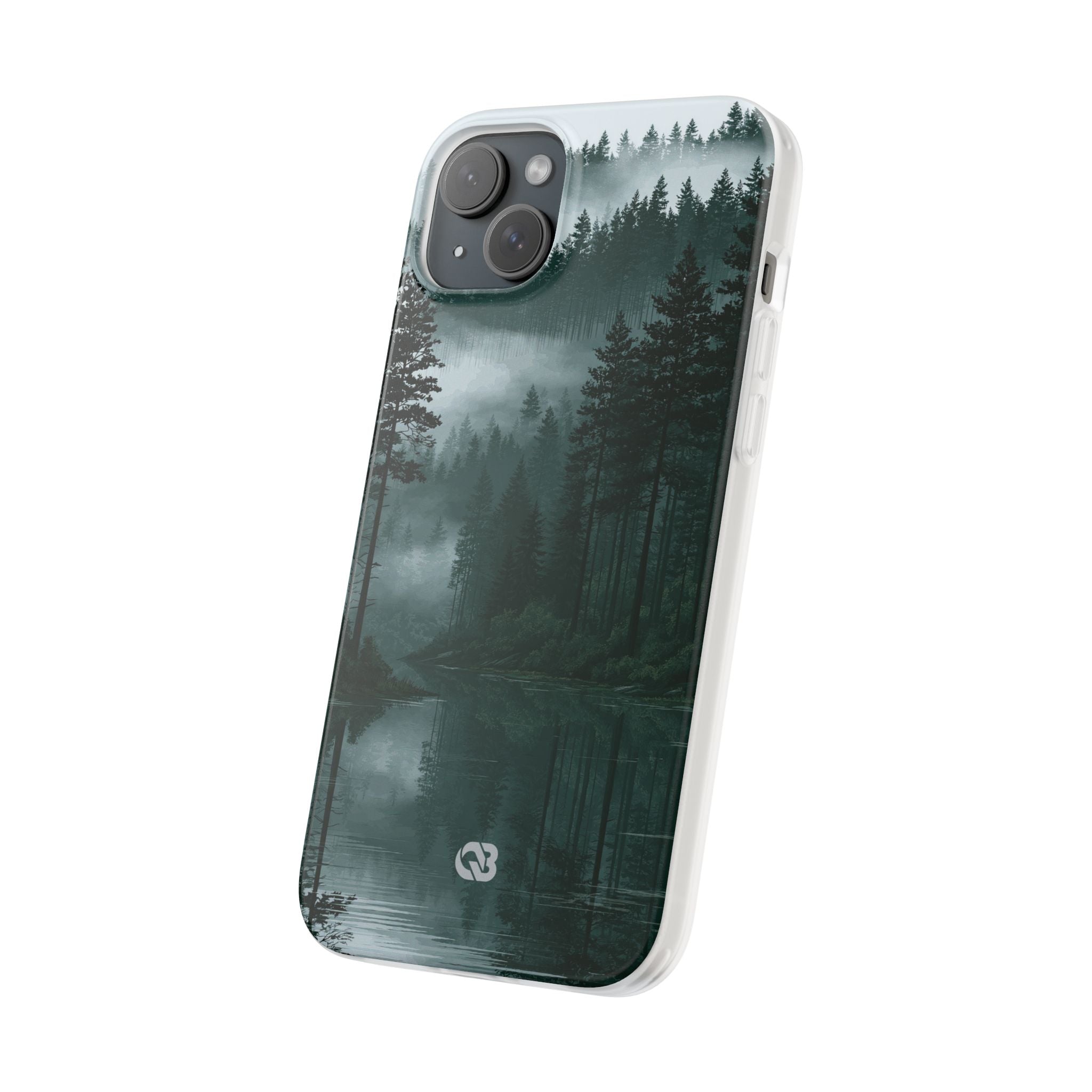 Green Lite Phone Case for iPhone - Misty Evergreen Mirror