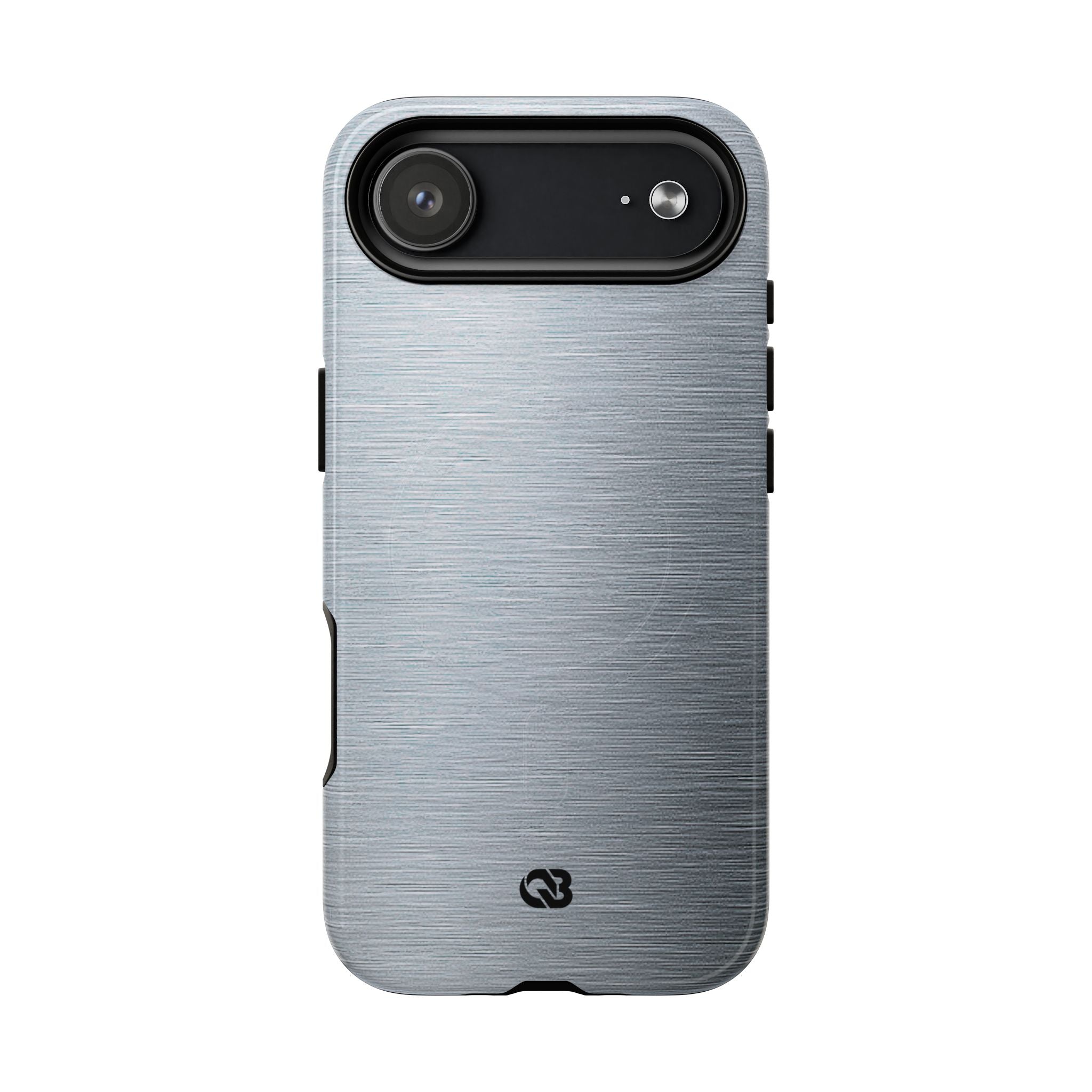 Silver Tough 2.0 Magsafe Phone Case for iPhone - Satin Chrome Grain