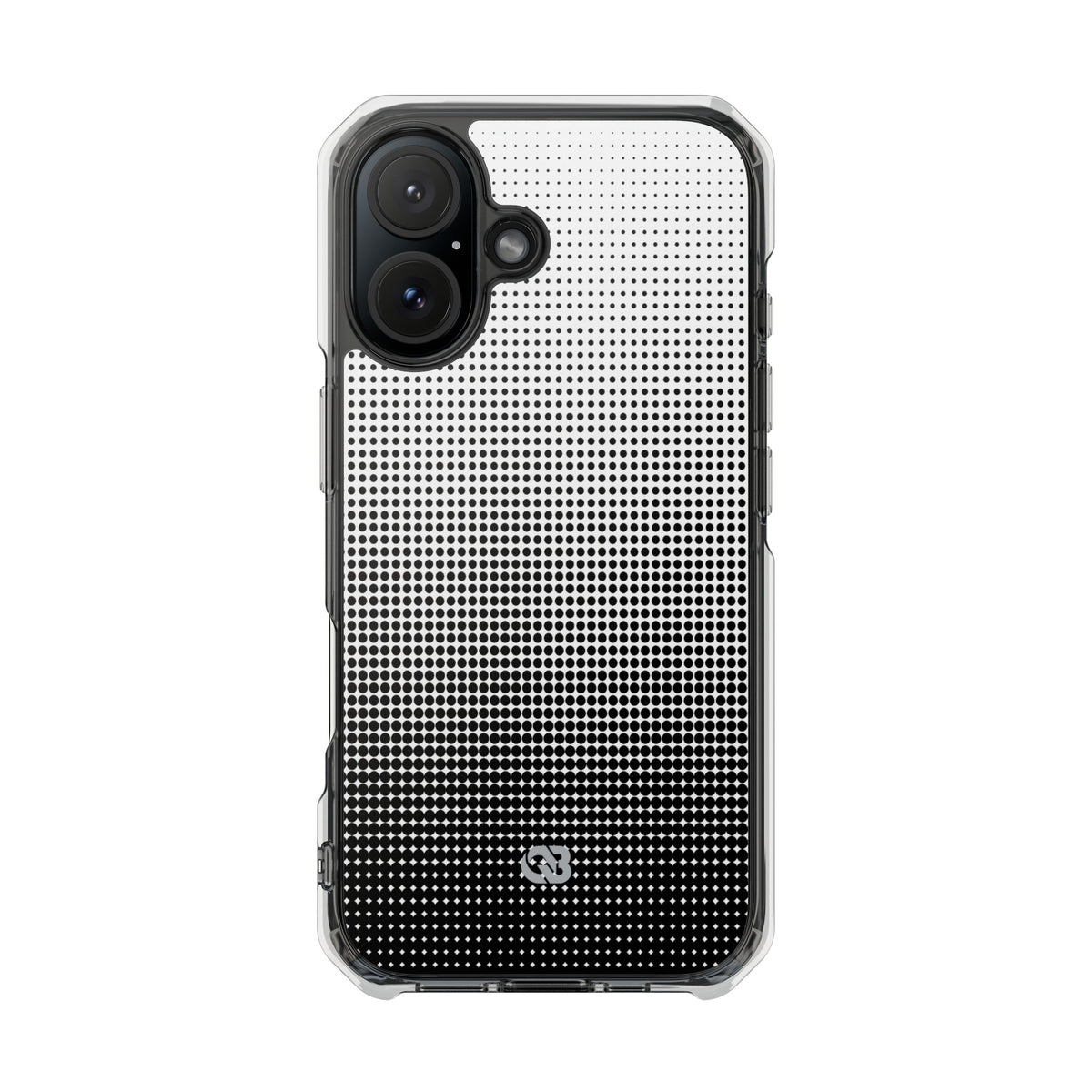 Black Impact MagSafe Phone Case for iPhone - Obsidian Halftone Flux