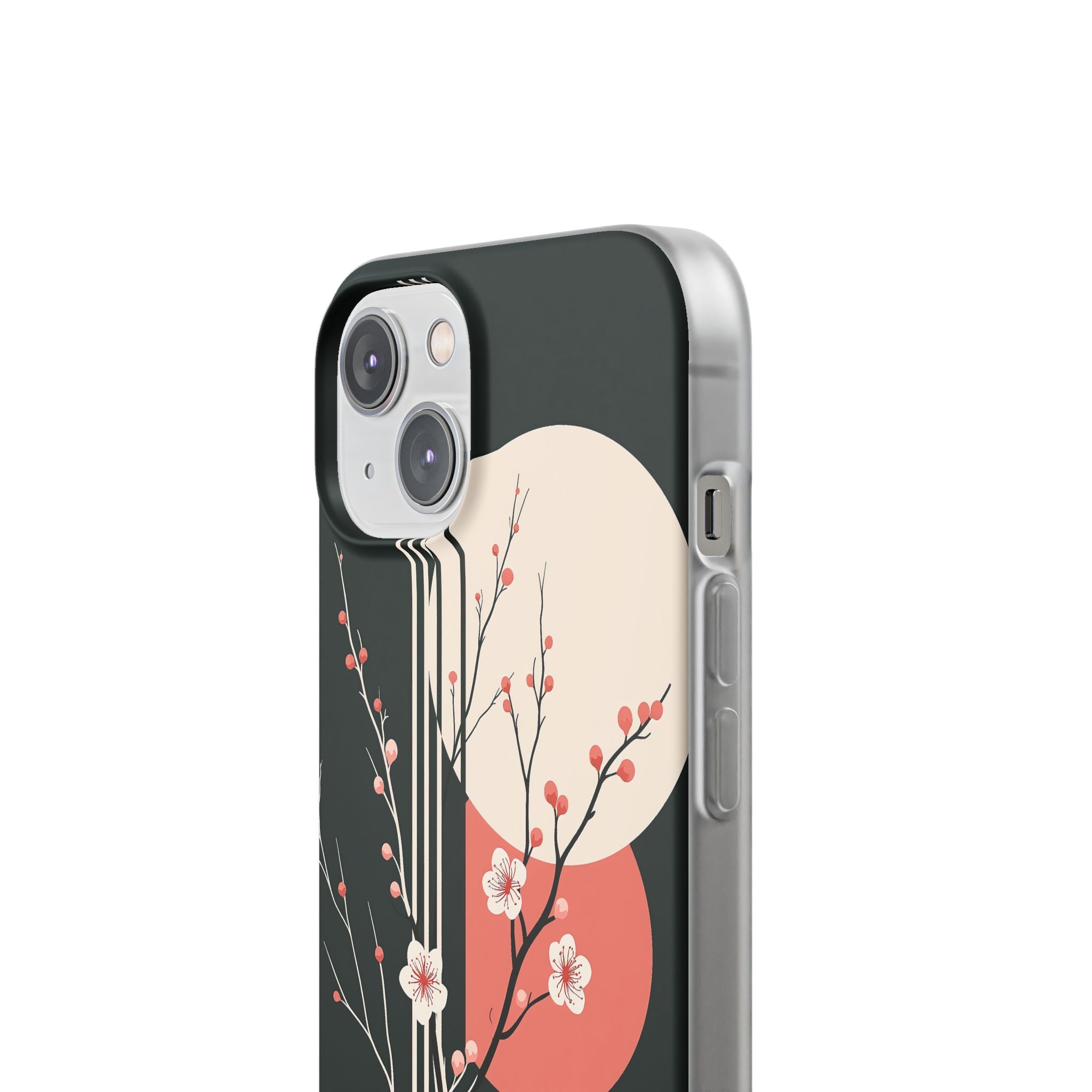 Black Lite Phone Case for iPhone - Kyoto Midnight Blossom