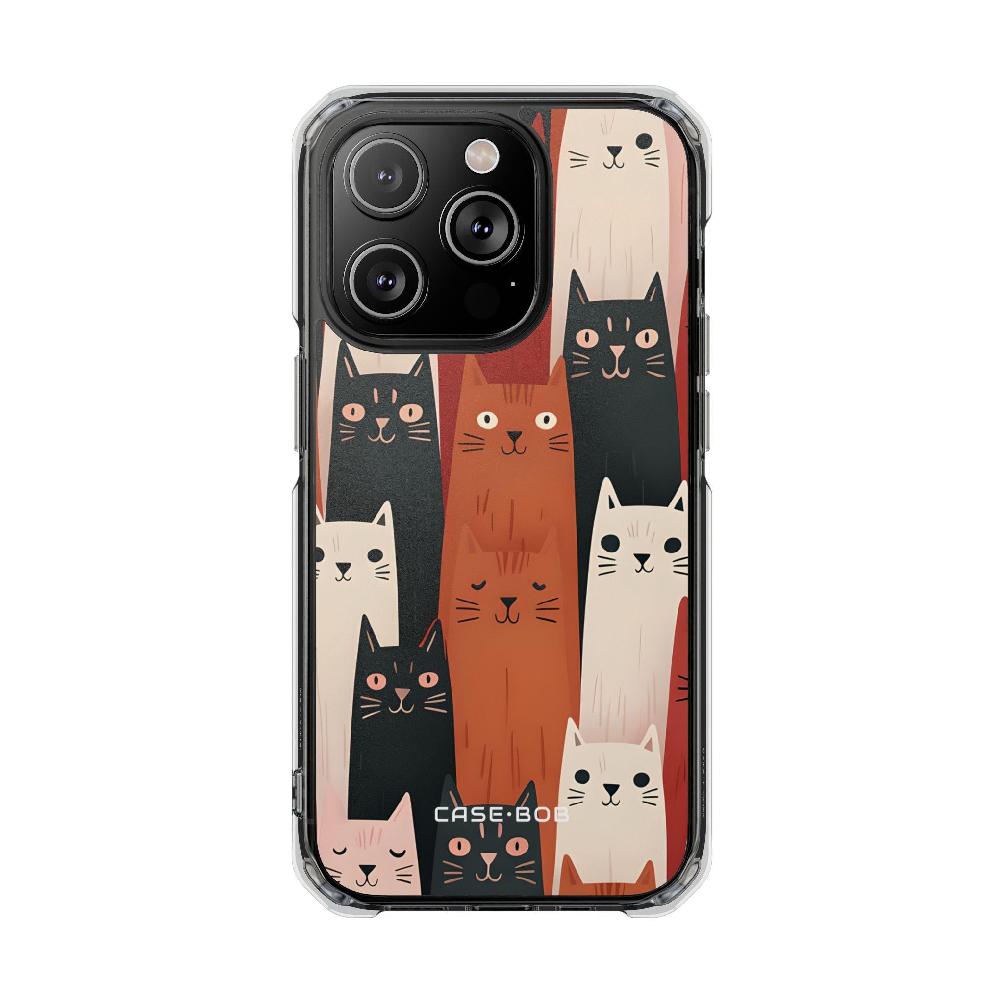 Verlängerte Katzen Schwarzes iPhone 14 Pro Case - Impact