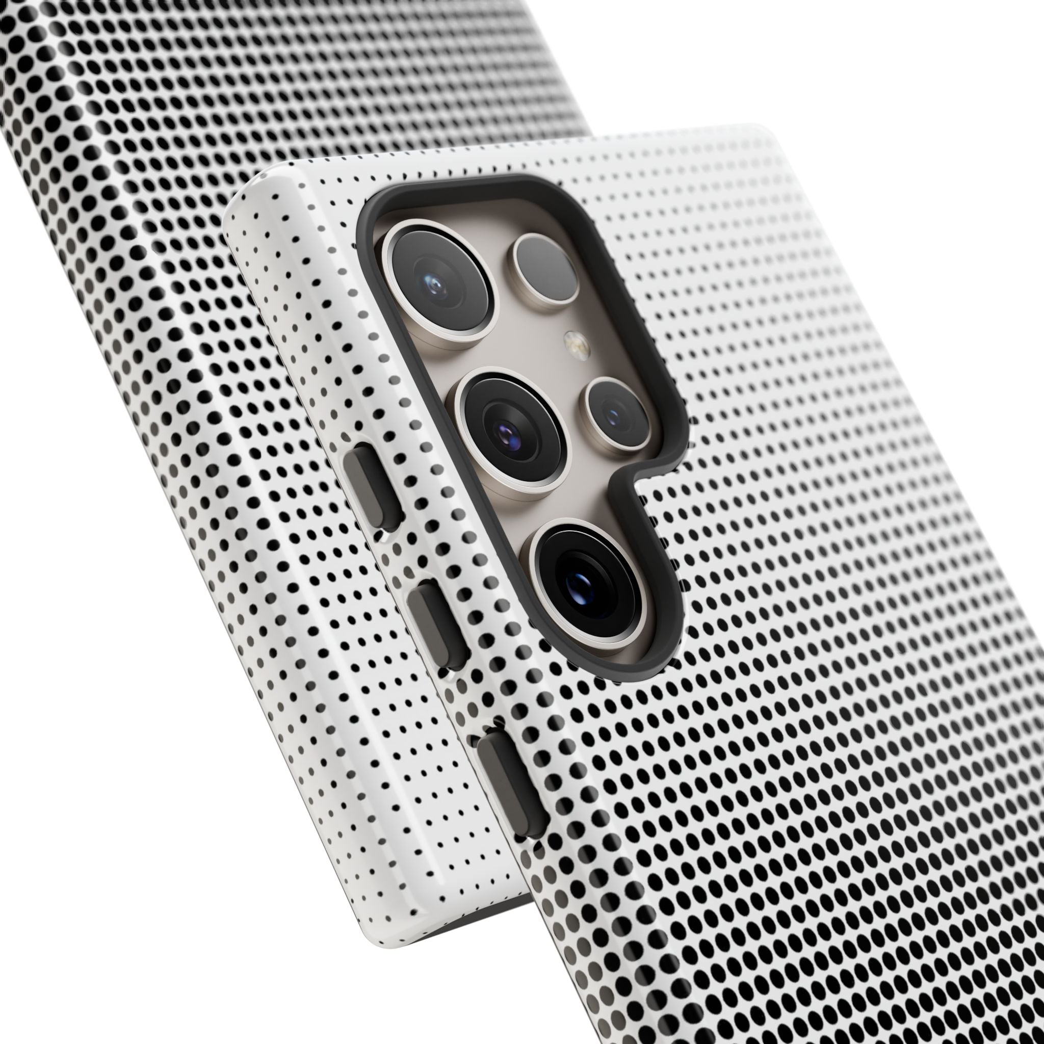 Black Tough Phone Case for Samsung - Obsidian Halftone Flux