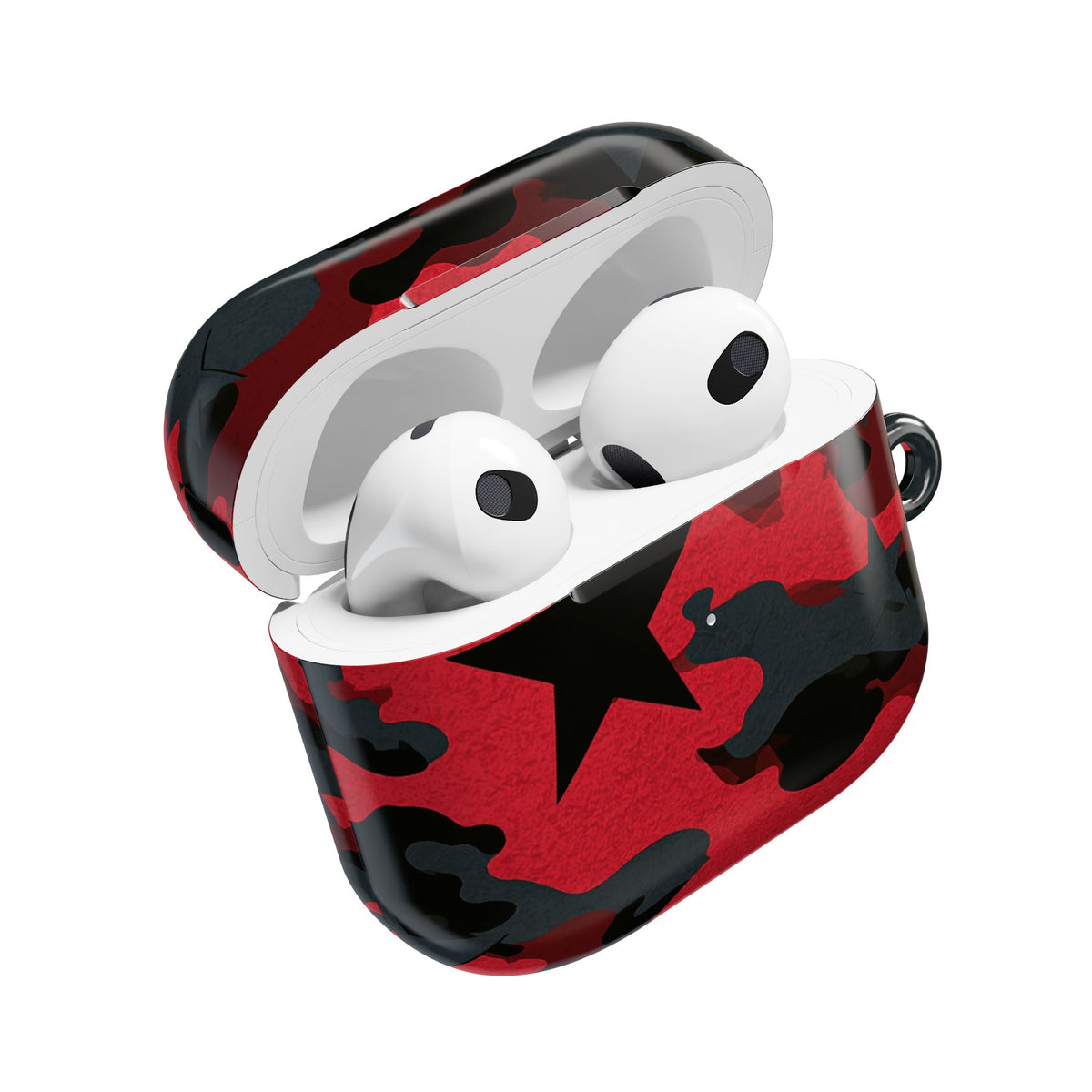Crimson Skull Camo · Hard Case for AirPods & AirPods Pro · Red