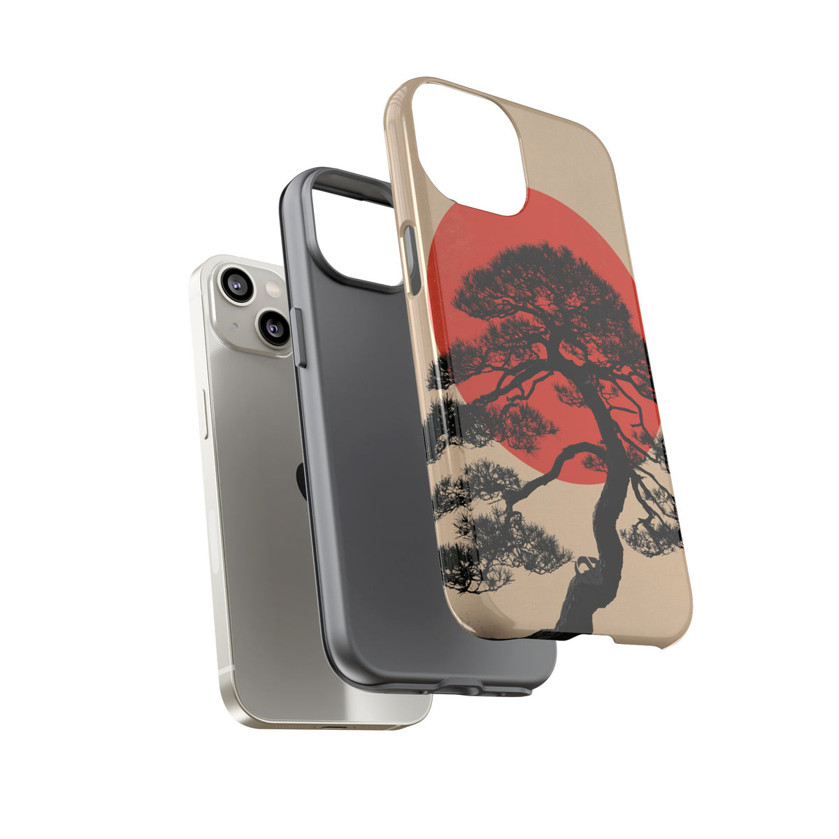 Crimson Pine Solitude · Tough Phone Case for iPhone · Beige
