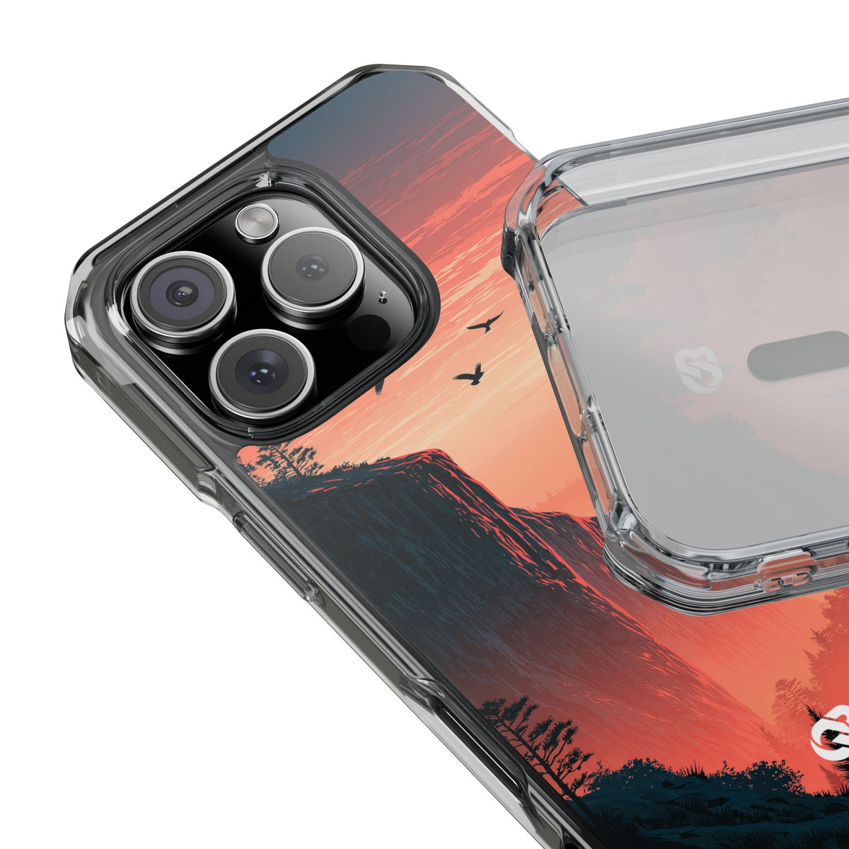 Orange Impact MagSafe Phone Case for iPhone - Crimson Ridge Flight