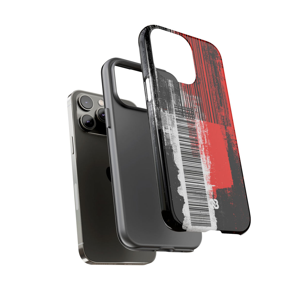 Distorted Barcode · Tough Phone Case for iPhone · Black