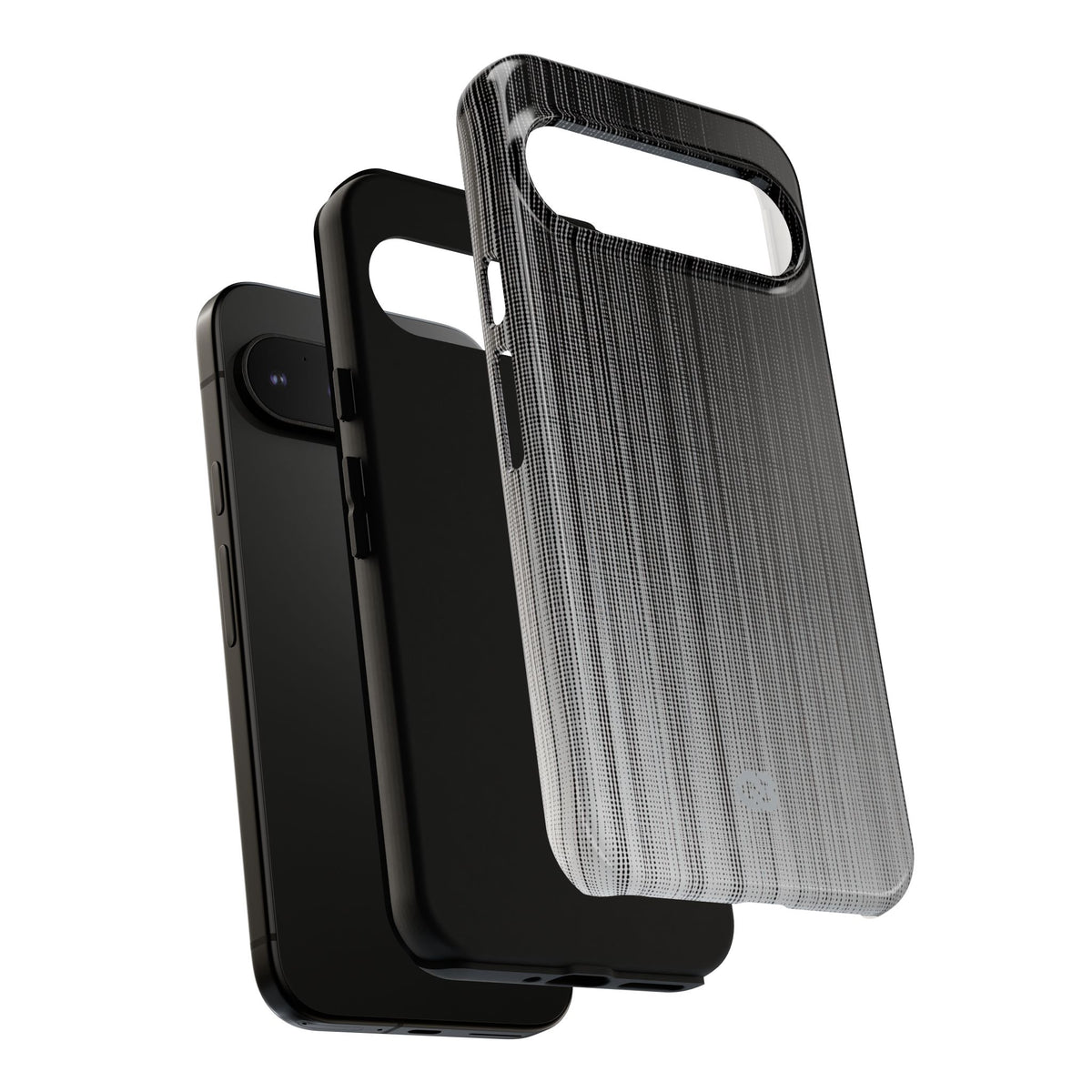 Grey Tough Phone Case for Google Pixel - Static Vertical Dither