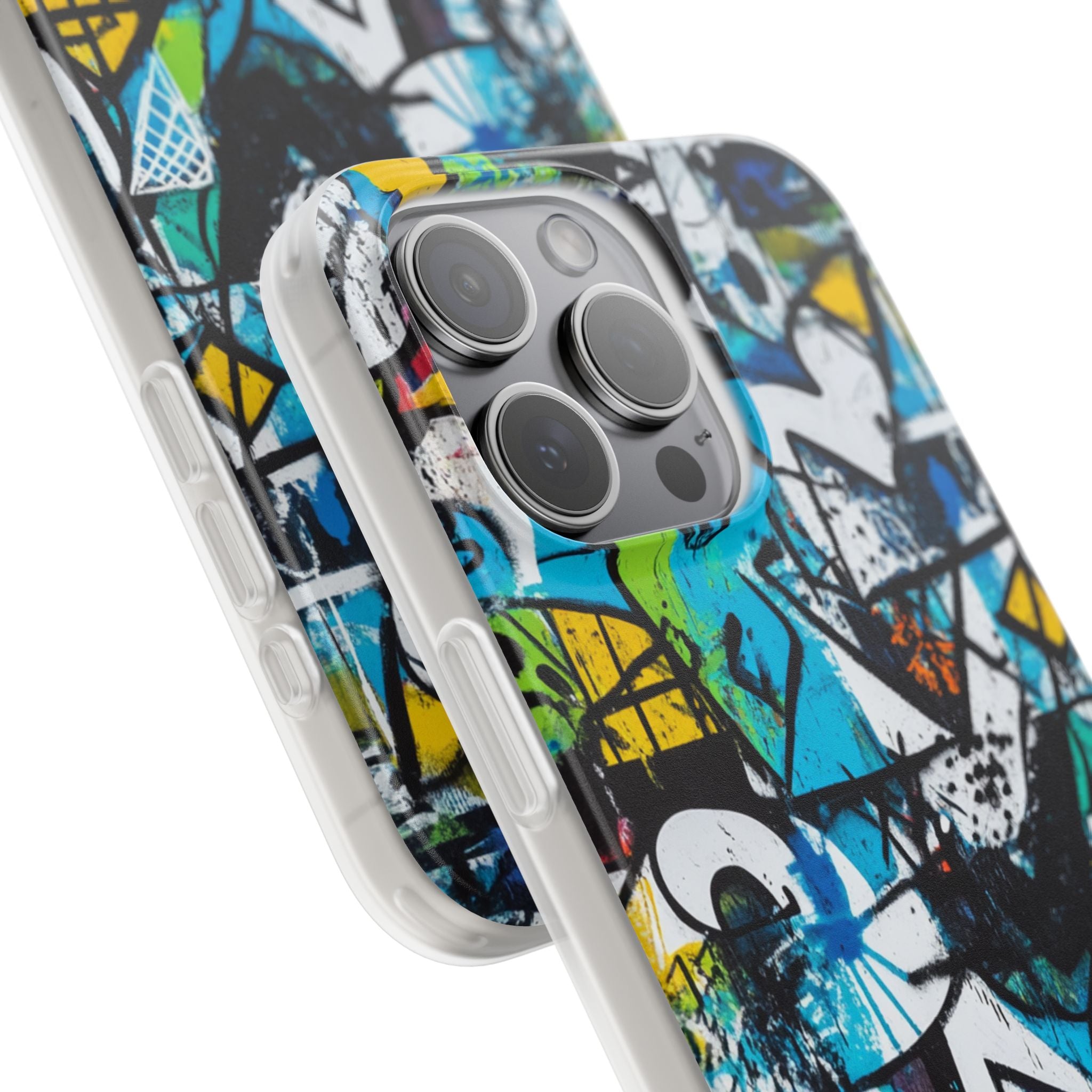 Hvid Ripple Drift iPhone 15 Pro Max Cover - Blød