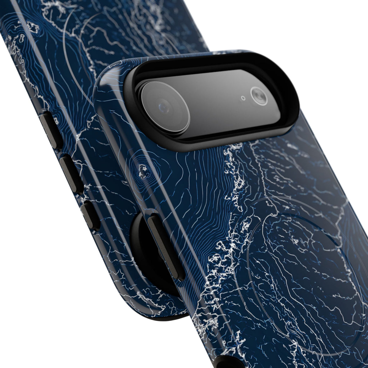 Nordic Contour Chart · Tough 2.0 Magnetic Phone Case for iPhone · Blue