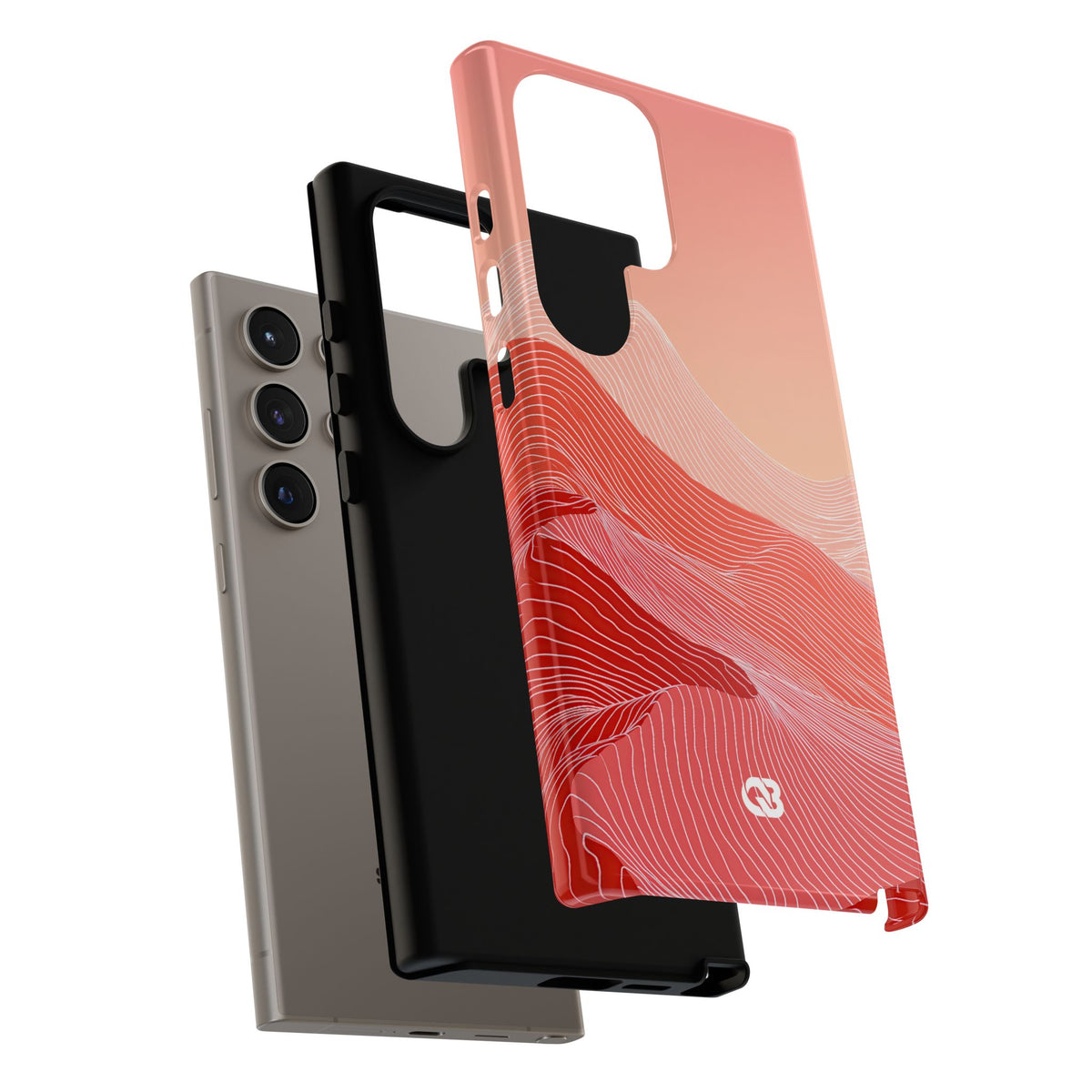 Coral Ridge Contours · Tough Phone Case for Samsung · Red