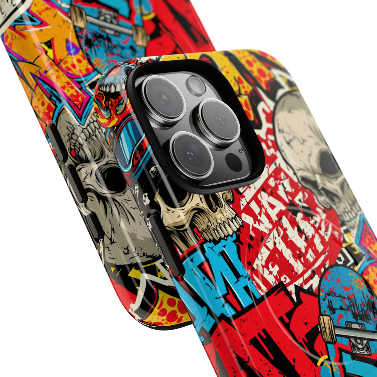 Skate Skull Riot · Tough 2.0 Magnetic Phone Case for iPhone · Red