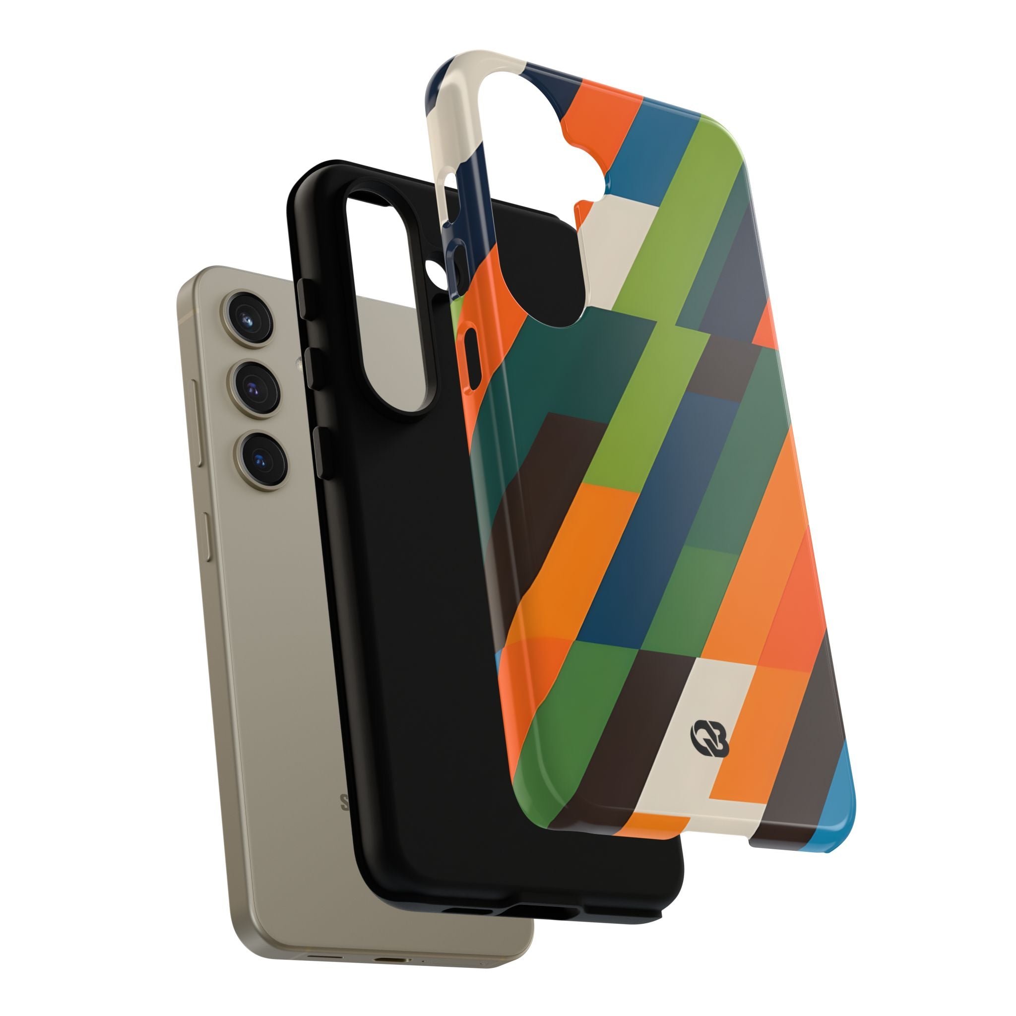 Angled Retro Mosaic · Tough Handyhülle für Samsung