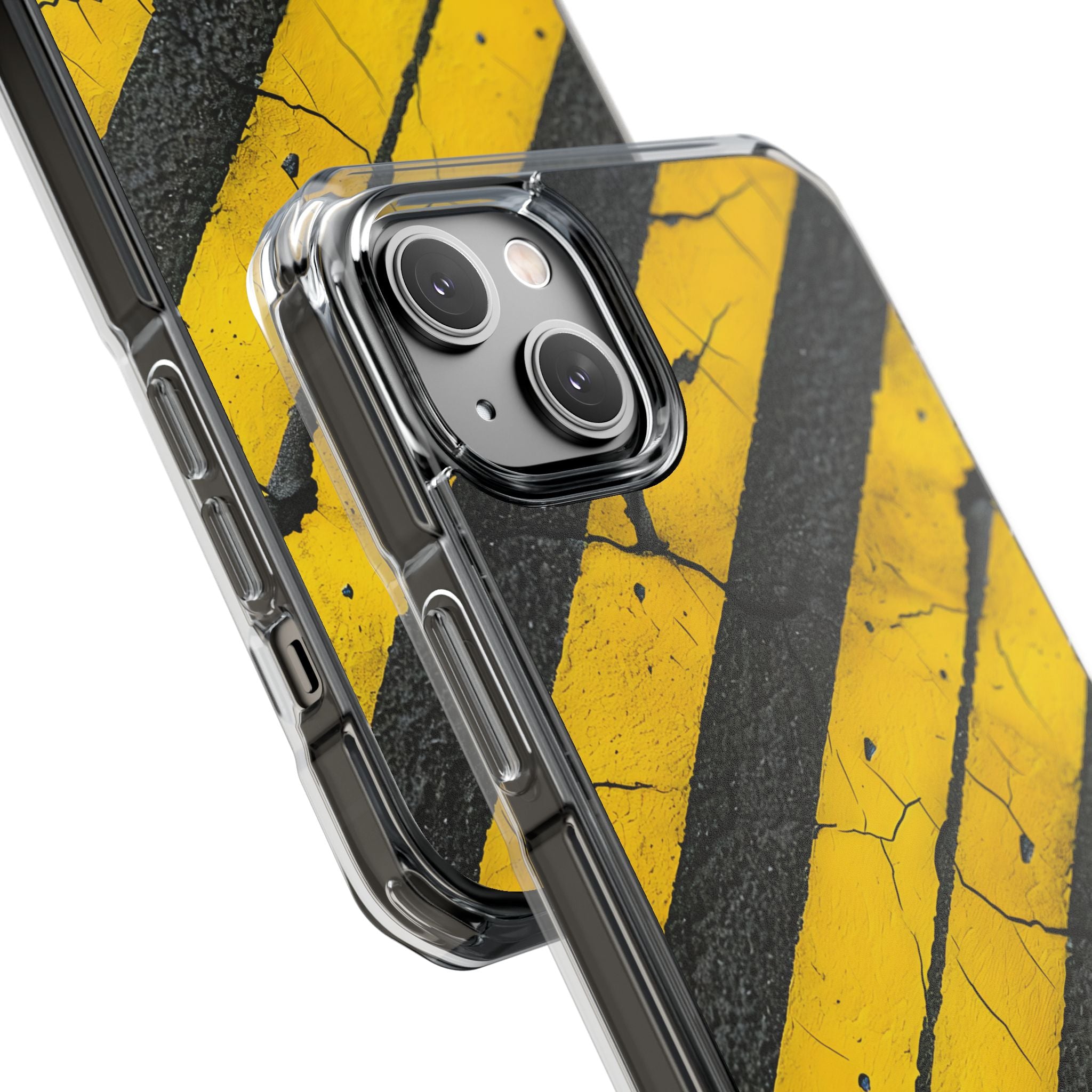 Cracked Hazard Stripes · Impact Custodia per iPhone · Magsafe