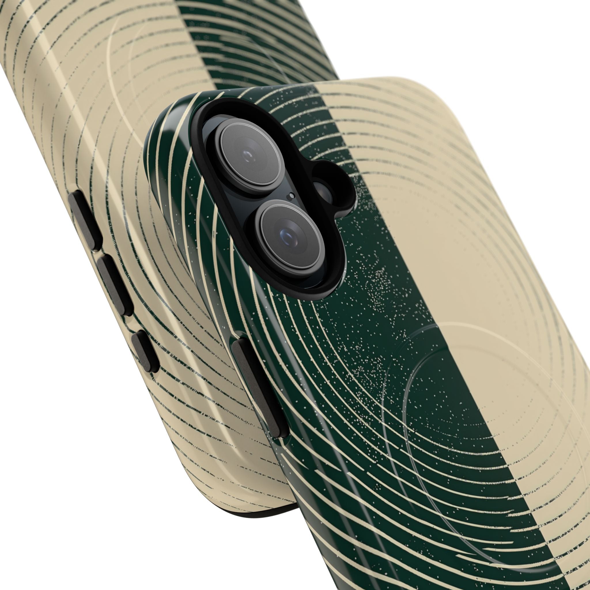 Green Tough 2.0 Magsafe Phone Case for iPhone - Evergreen Split Grain