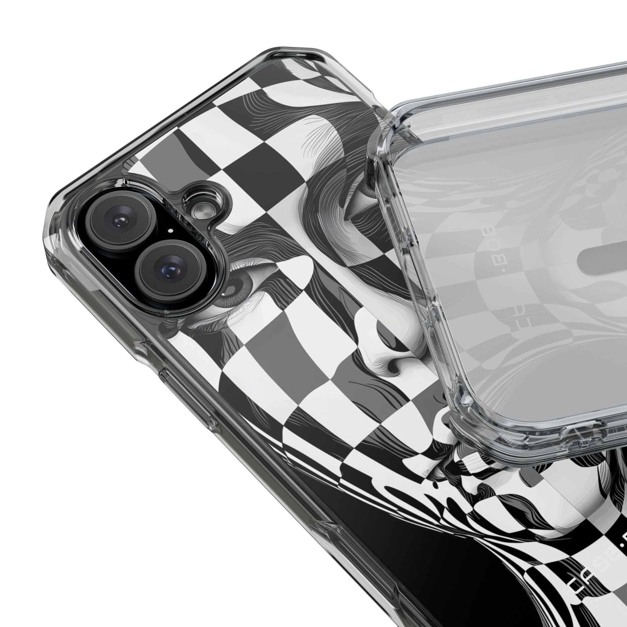 Checkered Face iPhone 16 Plus Case - Impact