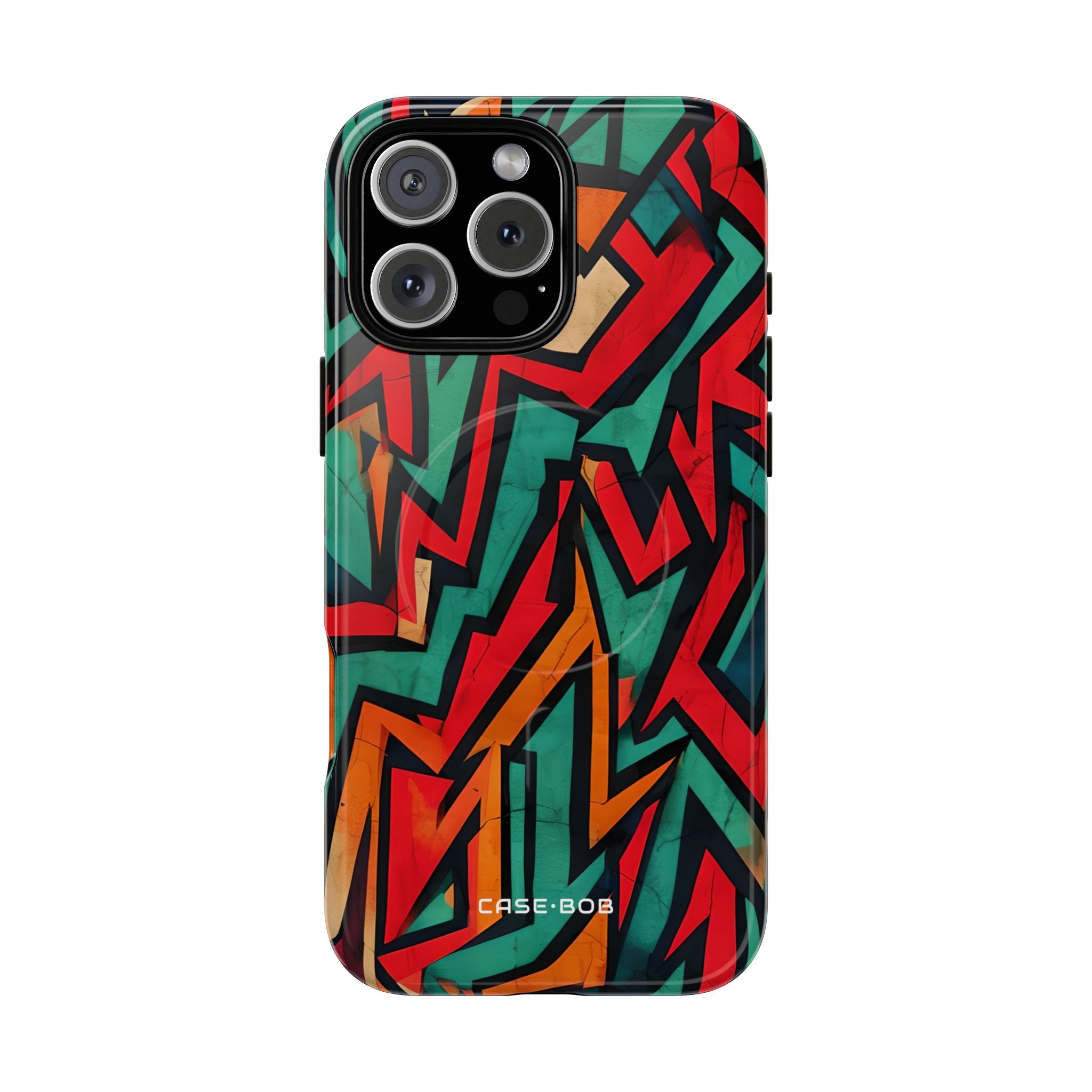 Crimson Zigzag iPhone 16 Pro Max Case - Tough+