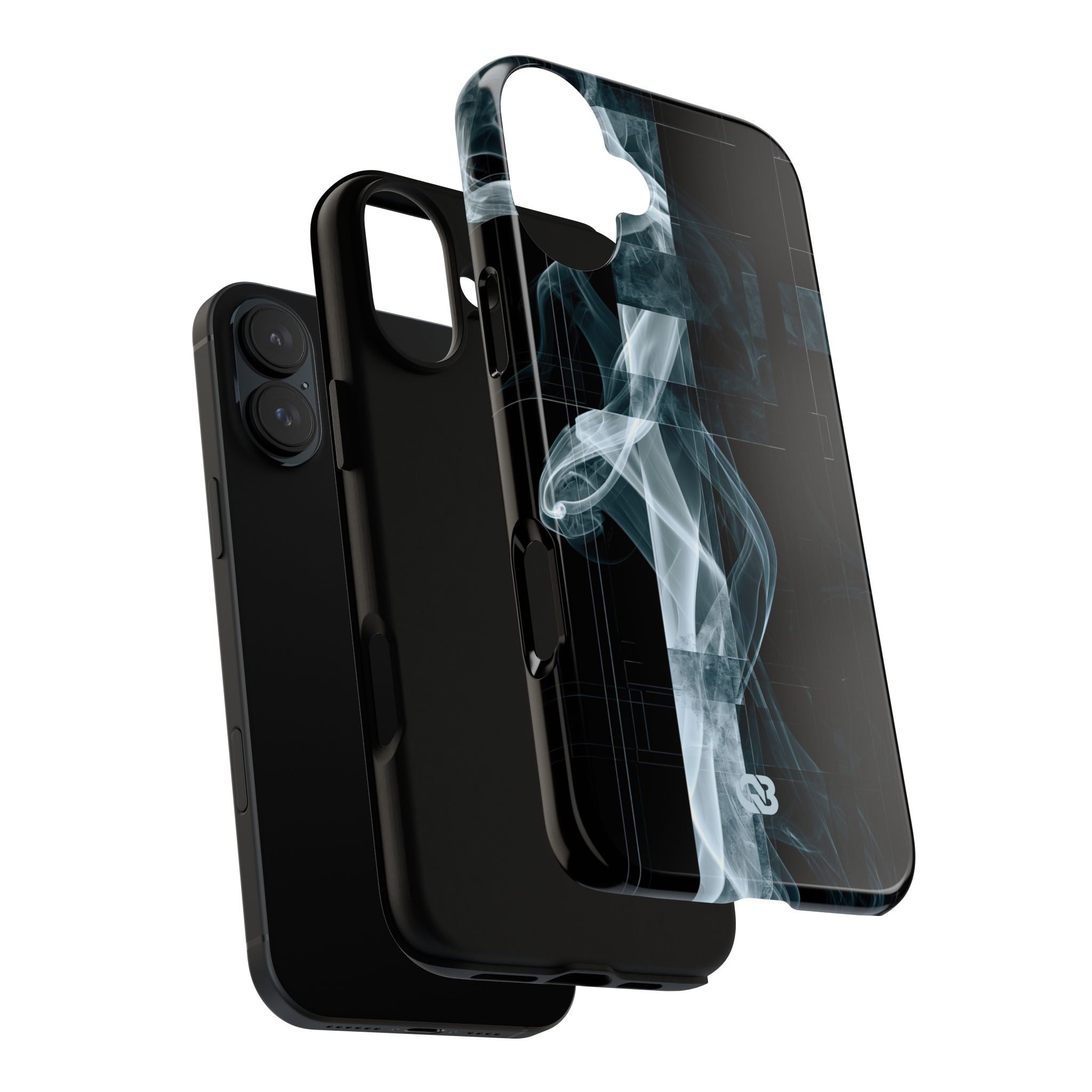 Black Tough Phone Case for iPhone - Arctic Vapor Grid