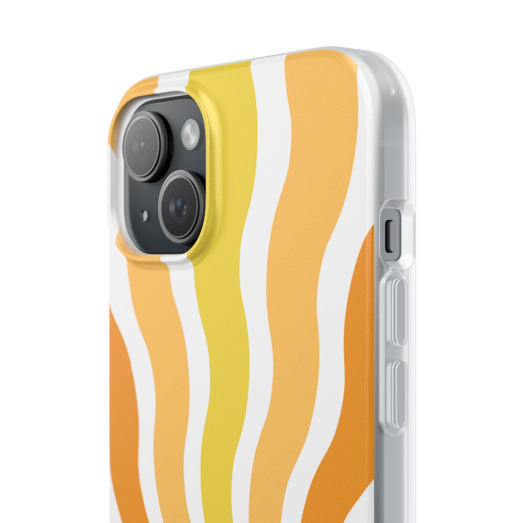 Amber Solar Waves · Soft Phone Case for iPhone