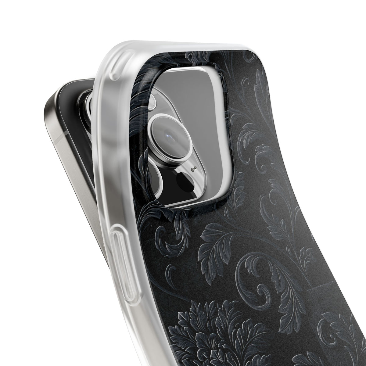 Obsidian Damask · Lite Phone Case for iPhone · Black