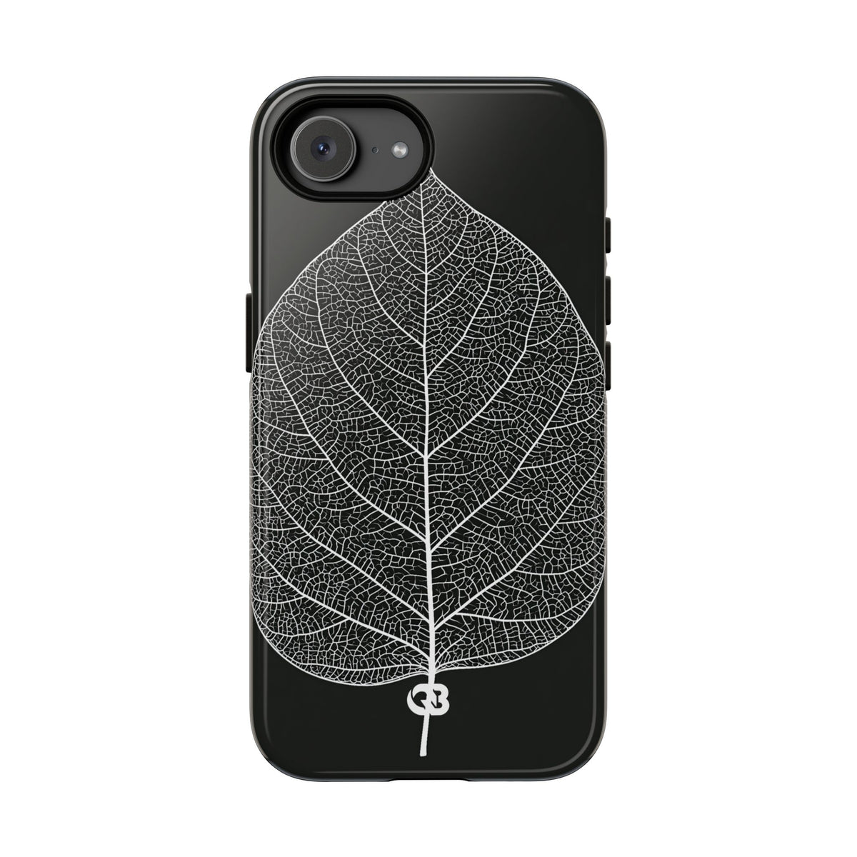 Monochrome Leaf Skeleton · Tough Phone Case for iPhone · Black