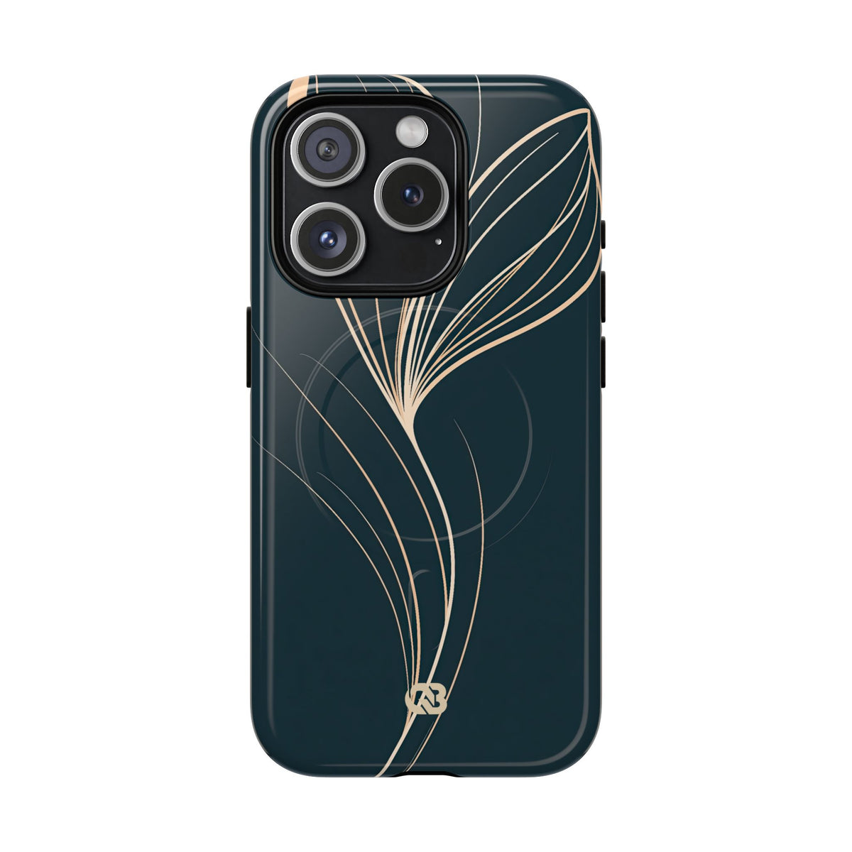 Teal Tough 2.0 Magsafe Phone Case for iPhone - Sandstone Silk Flora