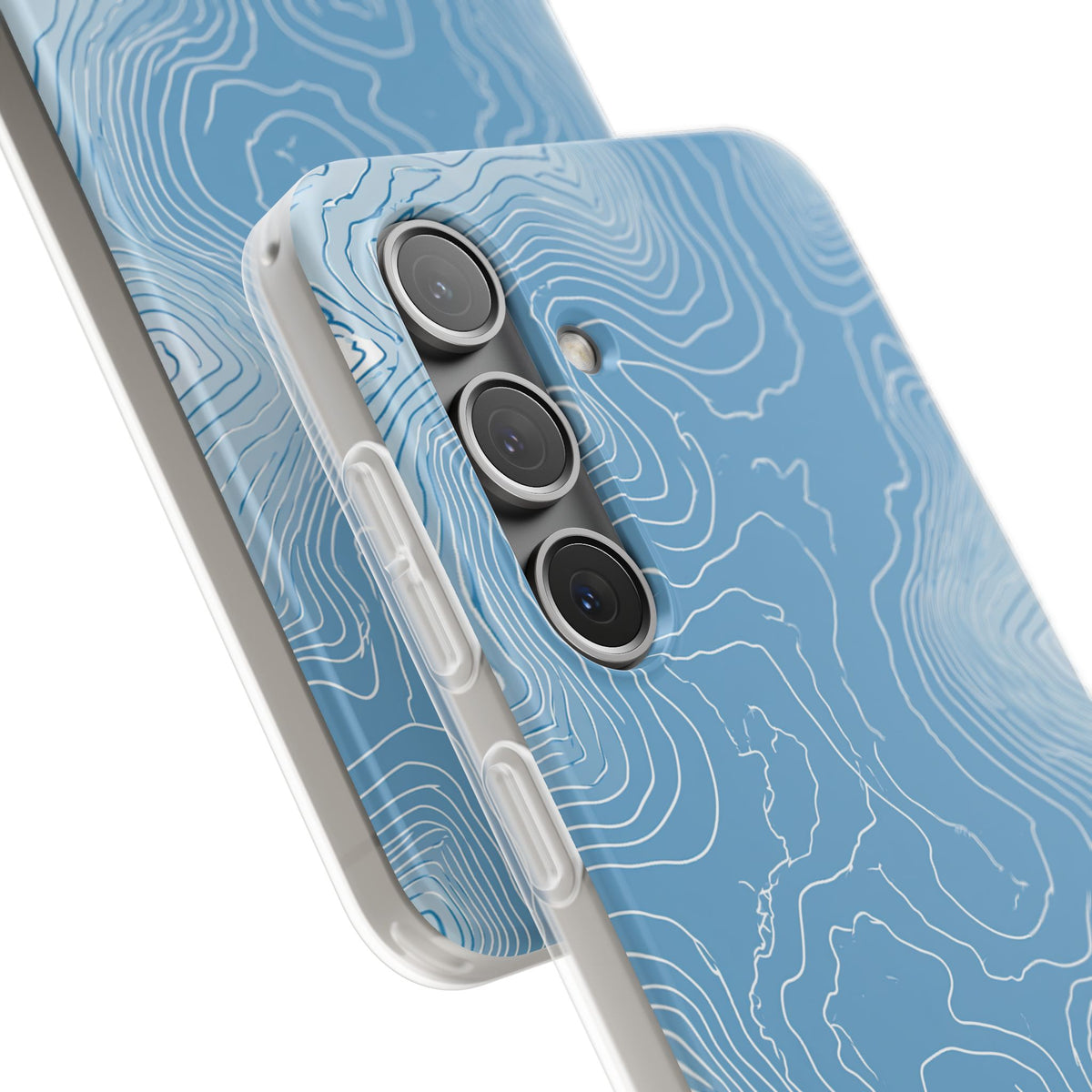 Blue Lite Phone Case for Samsung - Glacial Ridge Topo