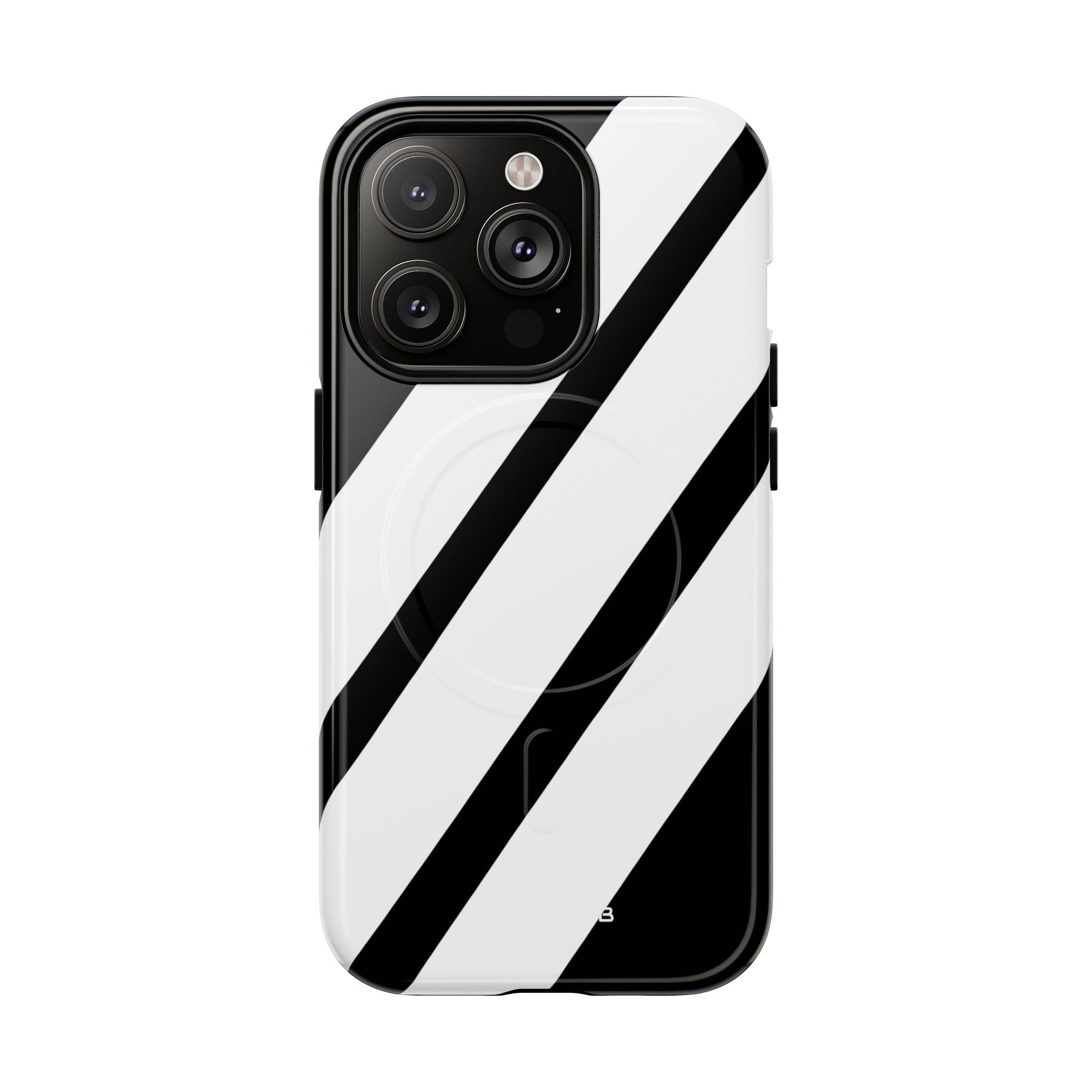 Diagonale Streifen Noir iPhone 14 Pro Case - Tough+